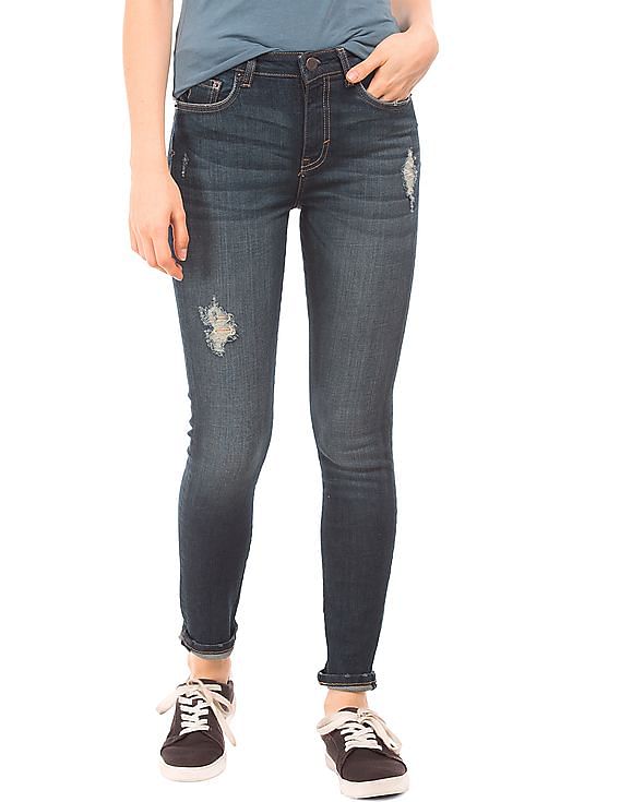 Aeropostale High Rise Ripped Jeans