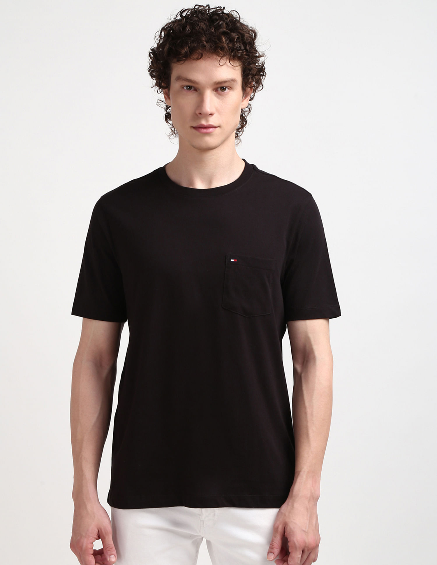 Tommy Hilfiger Crew Neck Solid Pocket T-Shirt