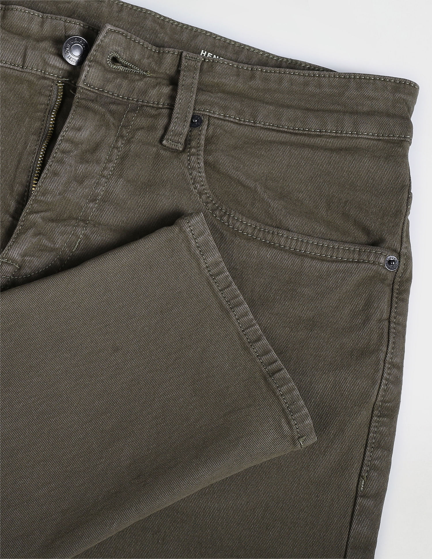 U.S. Polo Assn. Denim Co. Henry Cropped Tapered Fit Olive Jeans