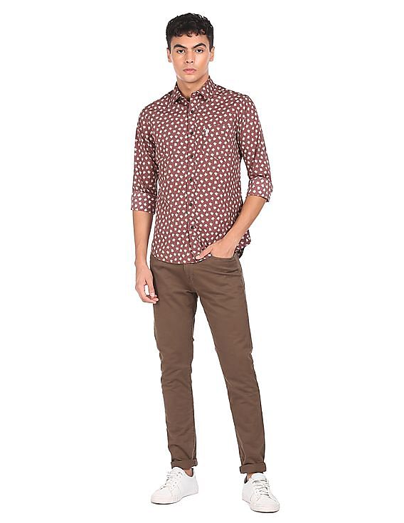 U.S. Polo Assn. Spread Collar Printed Casual Shirt
