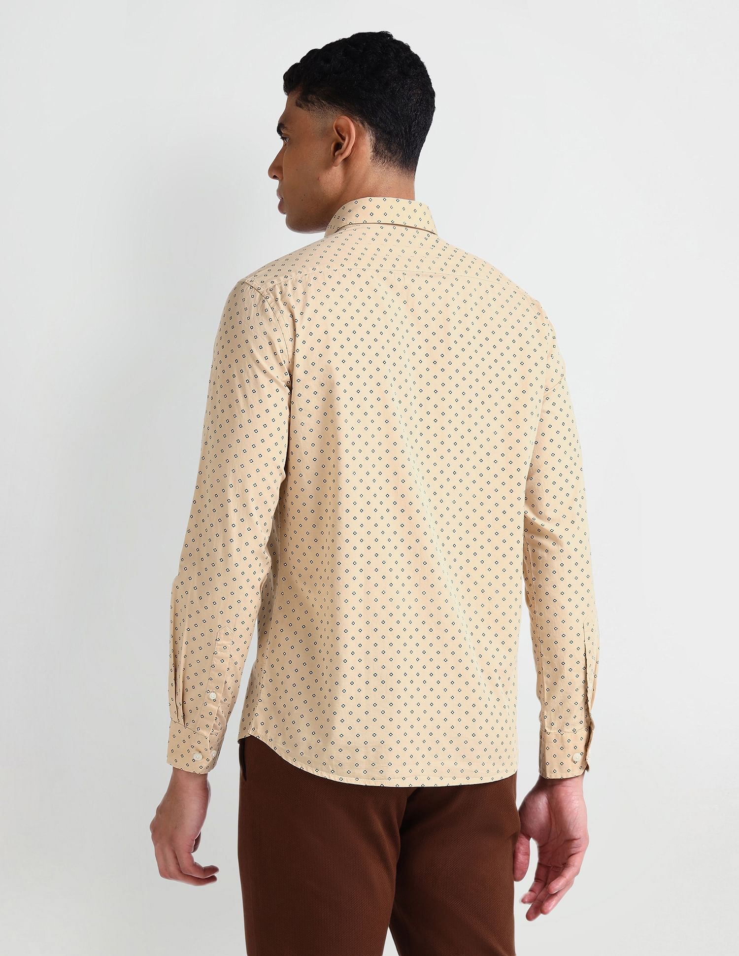 Arrow Sports Slim Fit Geometric Print Shirt