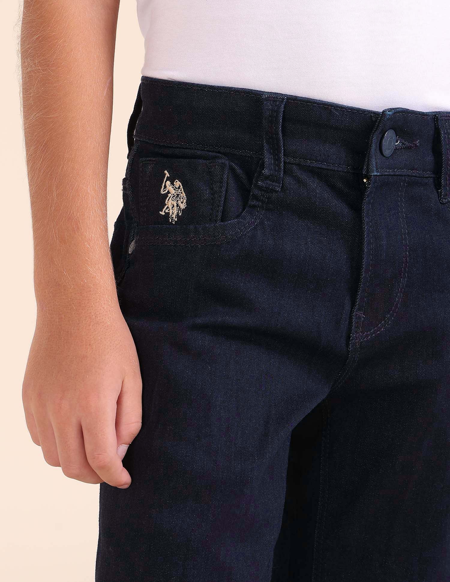 U.S. Polo Assn. Kids Boys Relaxed Fit Blue Jeans