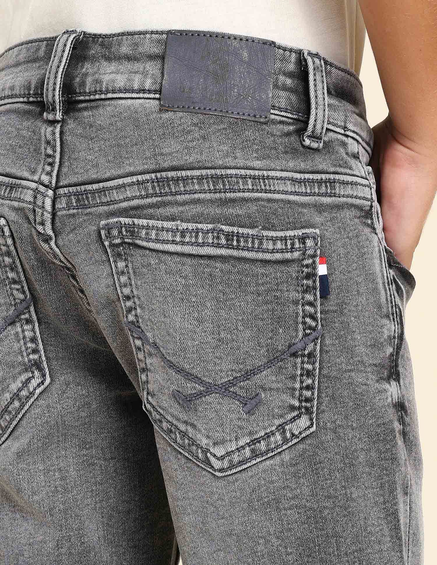 U.S. Polo Assn. Kids Boys Relaxed Fit Grey Jeans