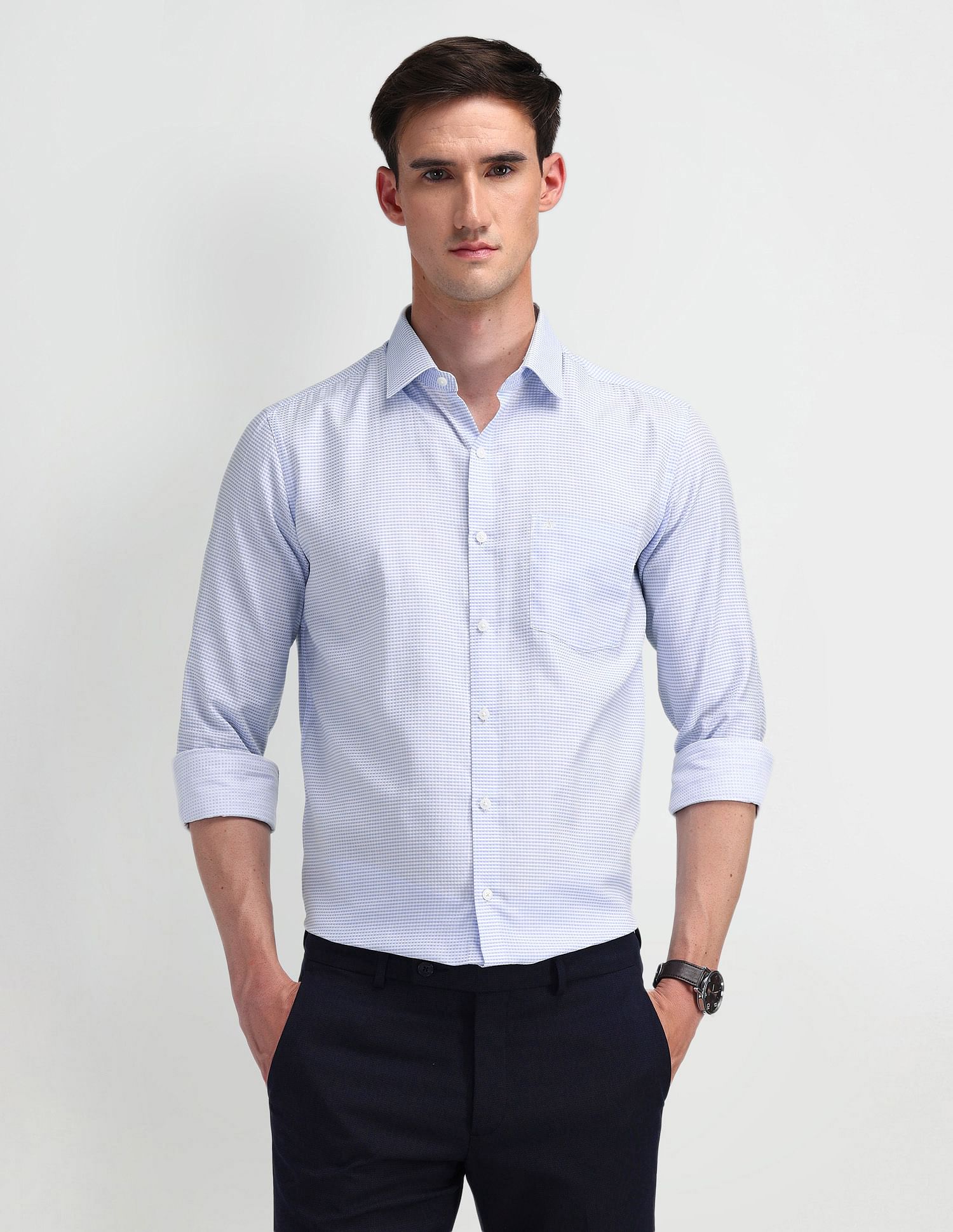 Arrow Manhattan Slim Fit Cotton Shirt