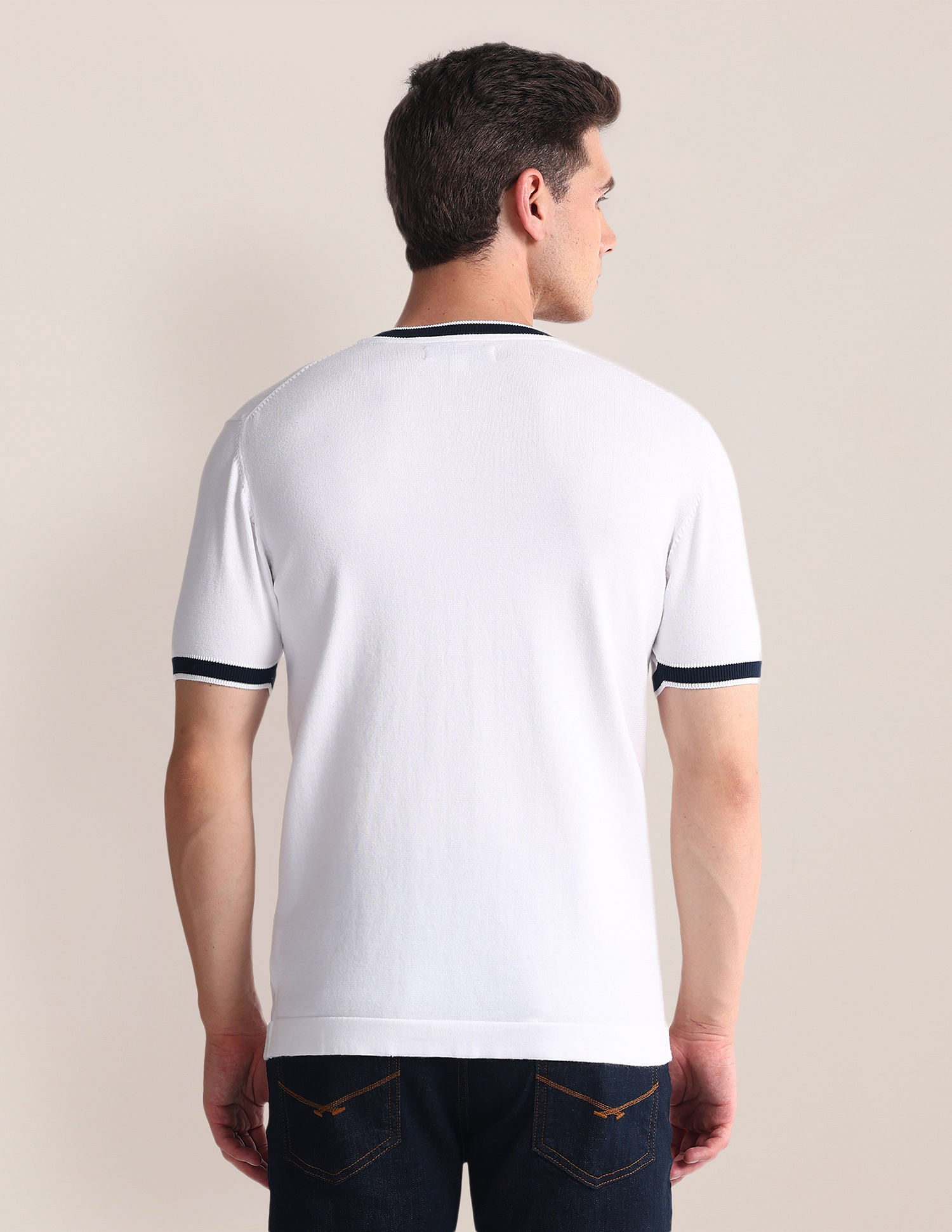 U.S. Polo Assn. Tipped Neck Slim T-Shirt