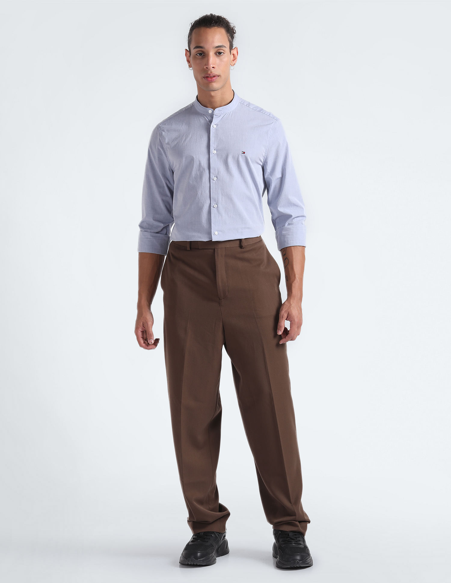 Tommy Hilfiger Mandarin Collar Dobby Shirt