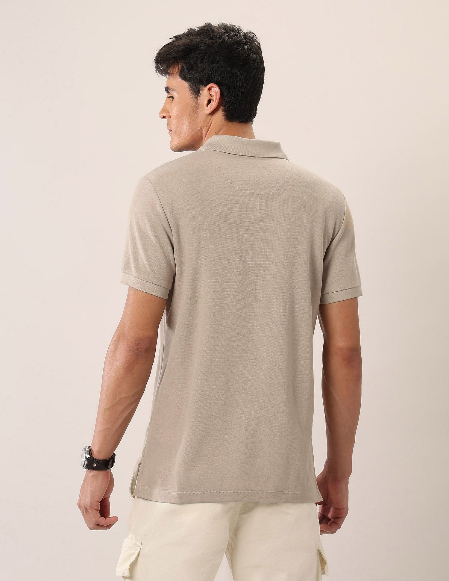 U.S. Polo Assn. Denim Co. Brand Embossed Muscle Fit Polo Shirt
