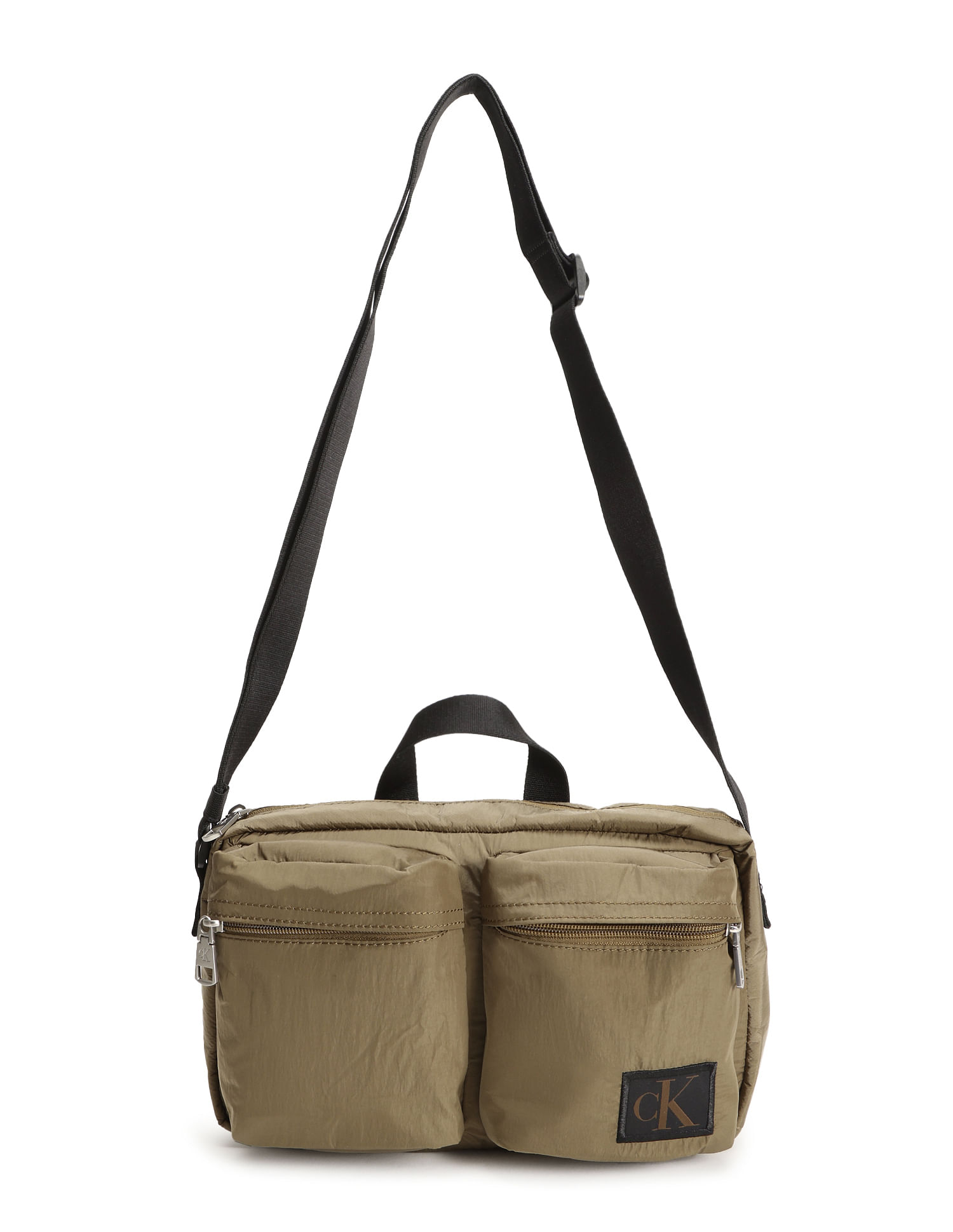 Calvin Klein Jeans Quilted Shoulder Bag Unisex Handbag, Size: One Size, Silver