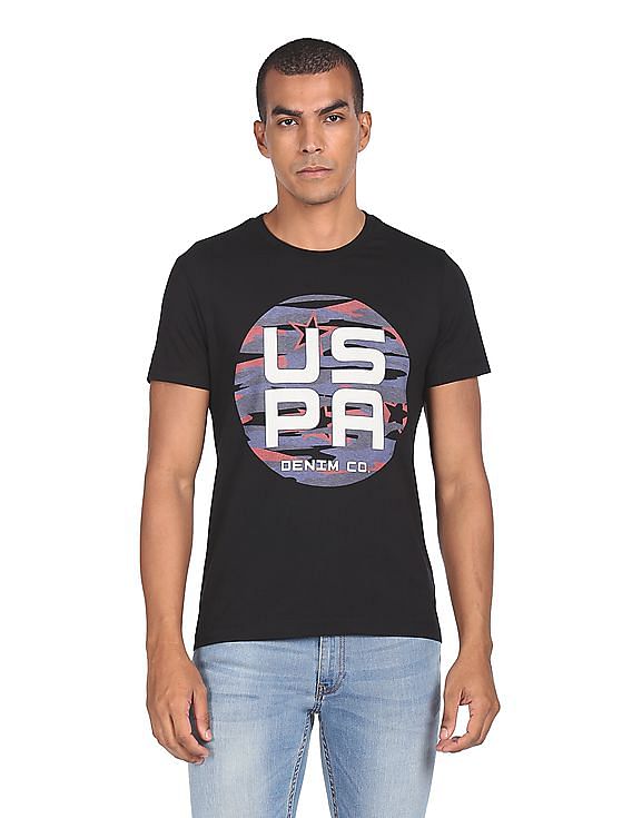 U.S. Polo Assn. Denim Co. Cotton Brand Print T-Shirt