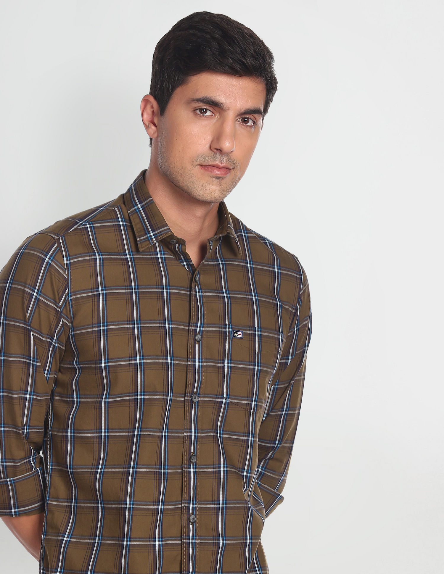 Arrow Sports Manhattan Slim Fit Tartan Casual Shirt