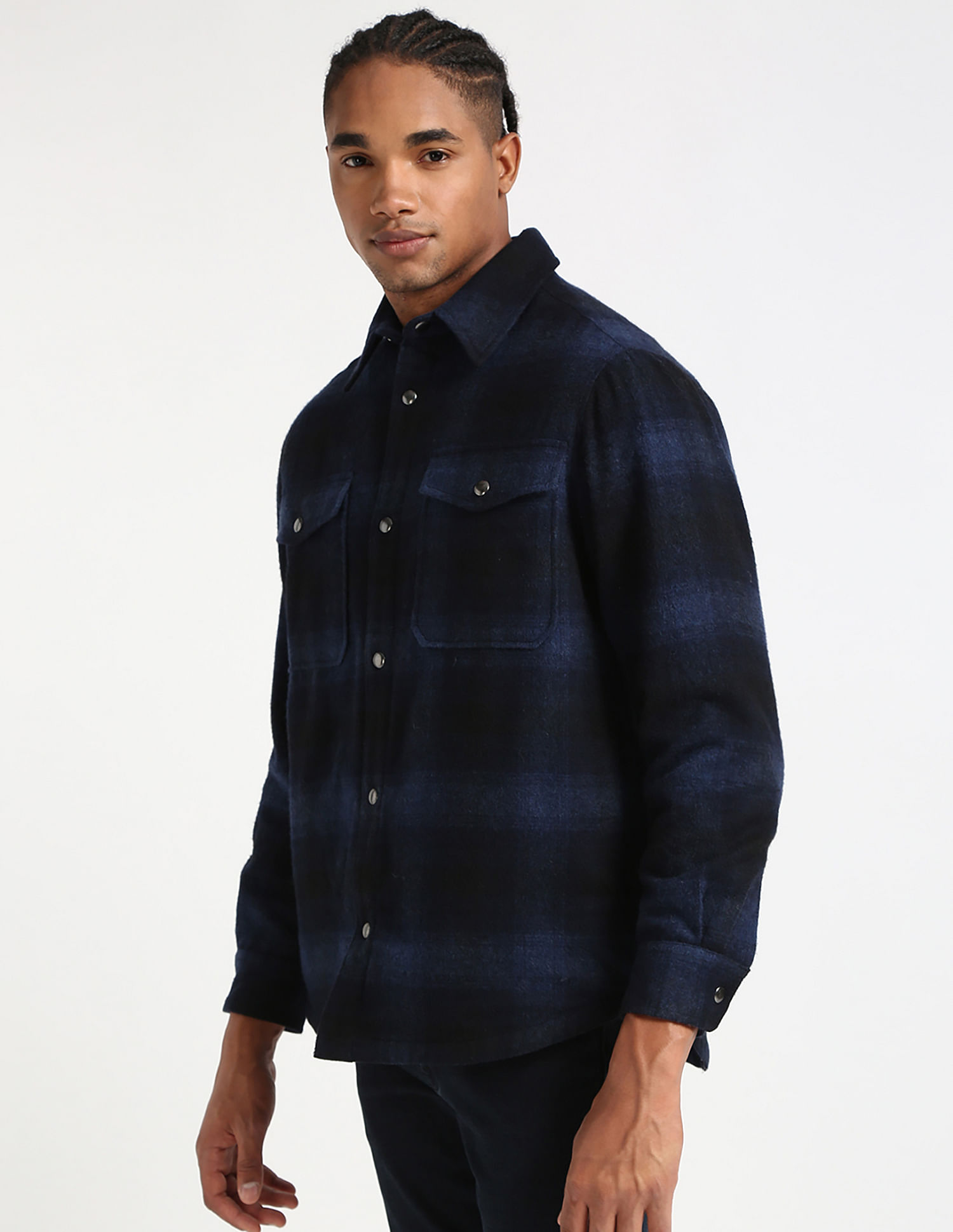 Tommy Hilfiger Tartan Checked Wool Overshirt
