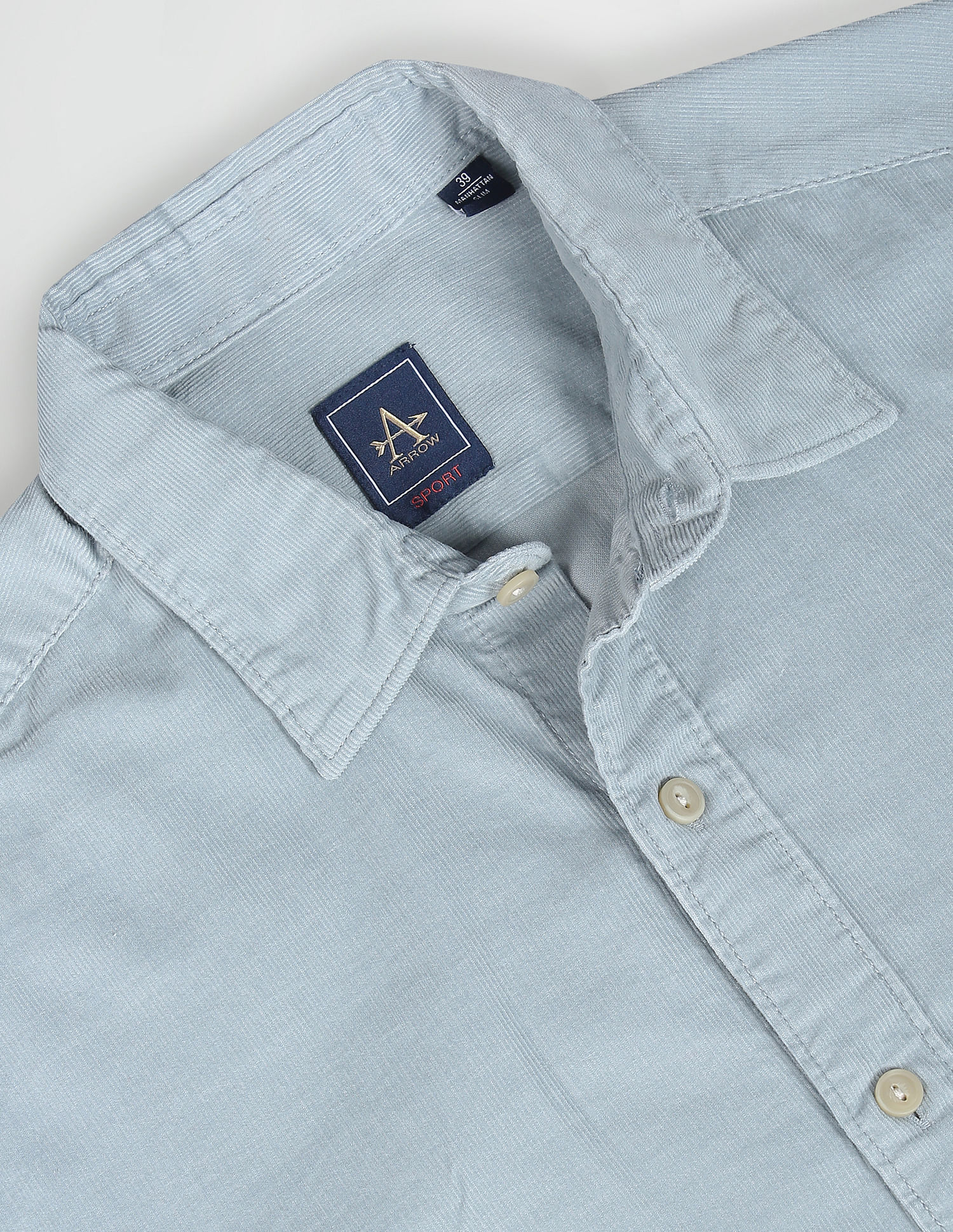 Arrow Sports Solid Corduroy Shirt