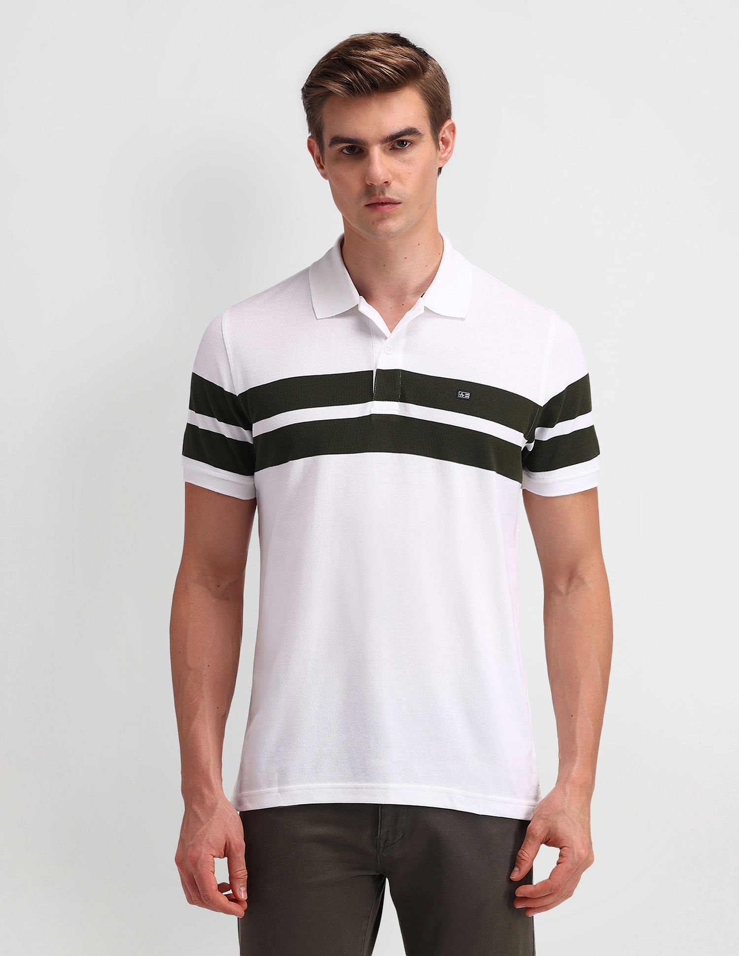 Arrow Sport Horizontal Striped Regular Polo Shirt