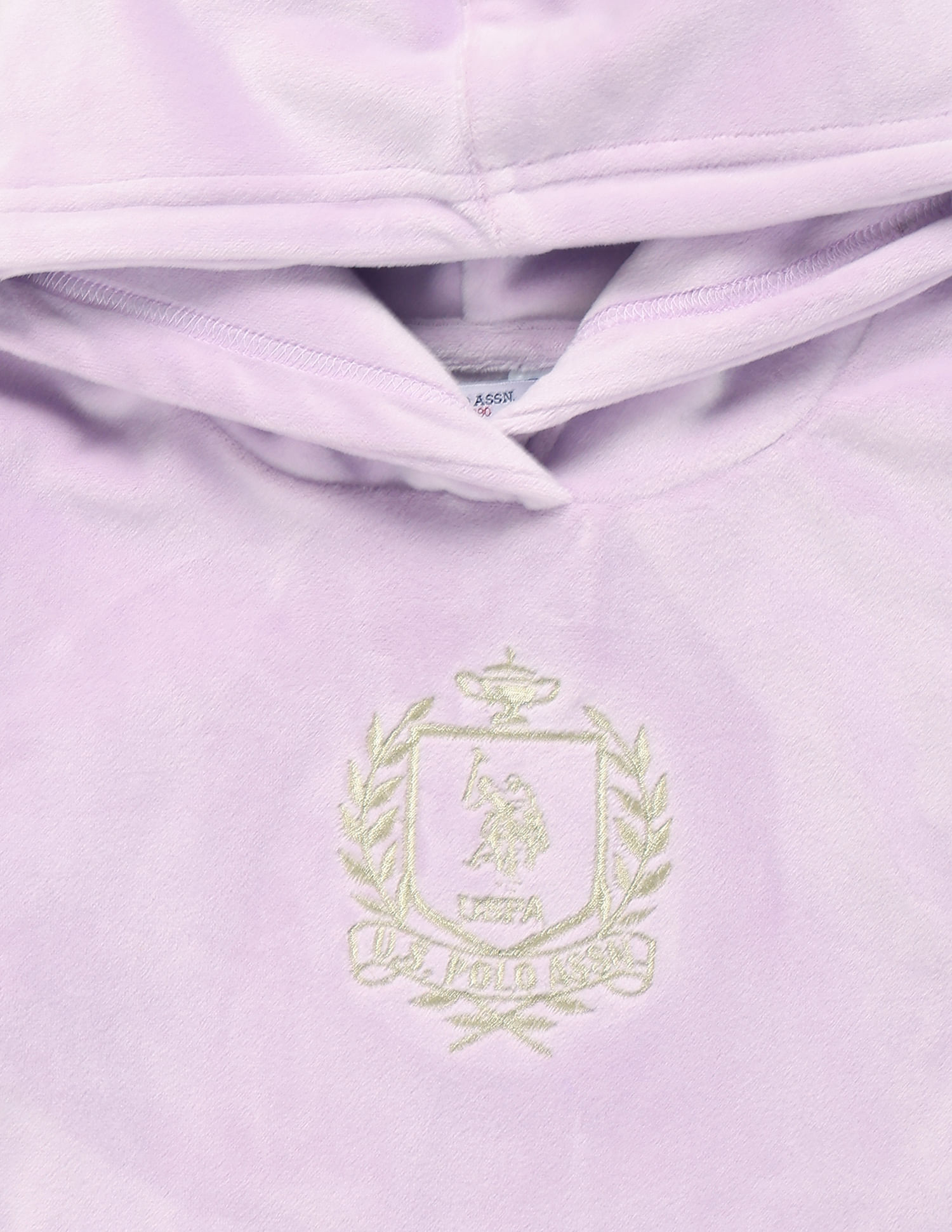 U.S. Polo Assn. Kids Girls Embroidered Logo Hooded Sweatshirt