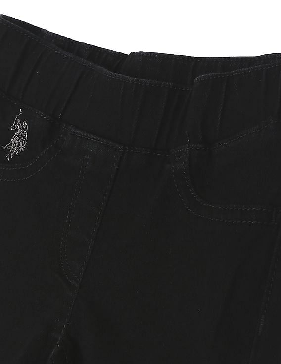 U.S. Polo Assn. Kids Elasticized Waist Solid Jeans