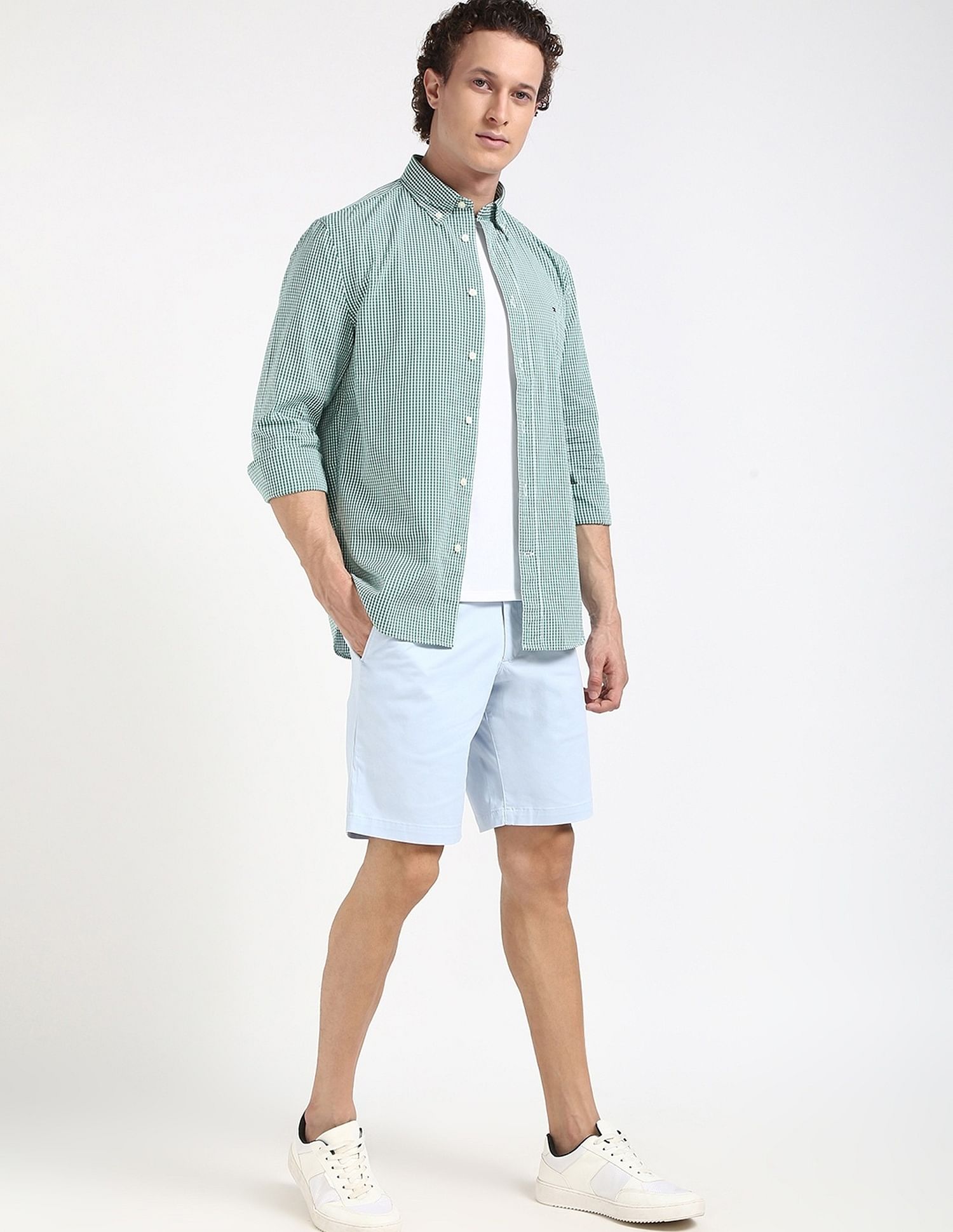 Tommy Hilfiger Checks Regular-Fit Poplin Woven Shirt
