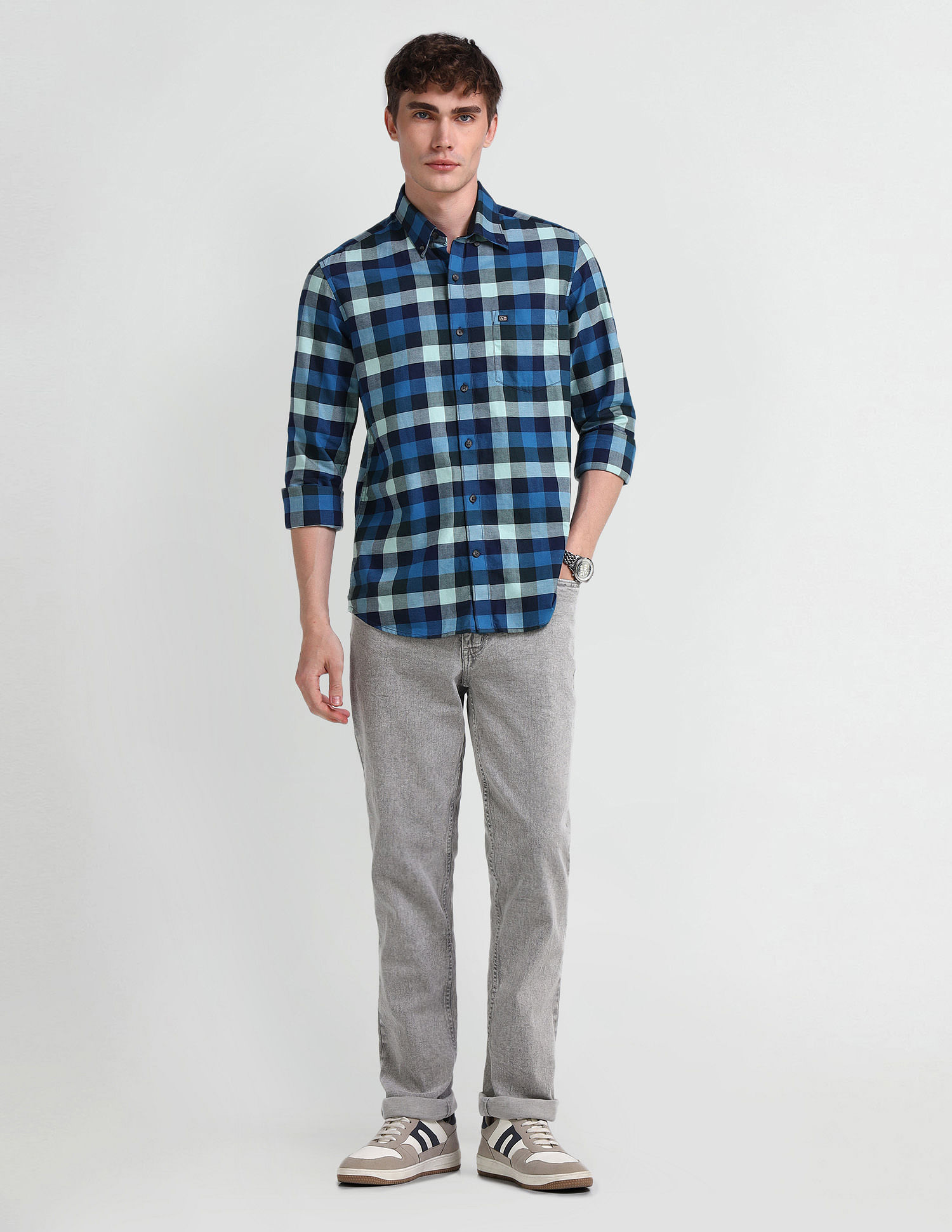 Arrow Sport Manhattan Slim Fit Oxford Shirt