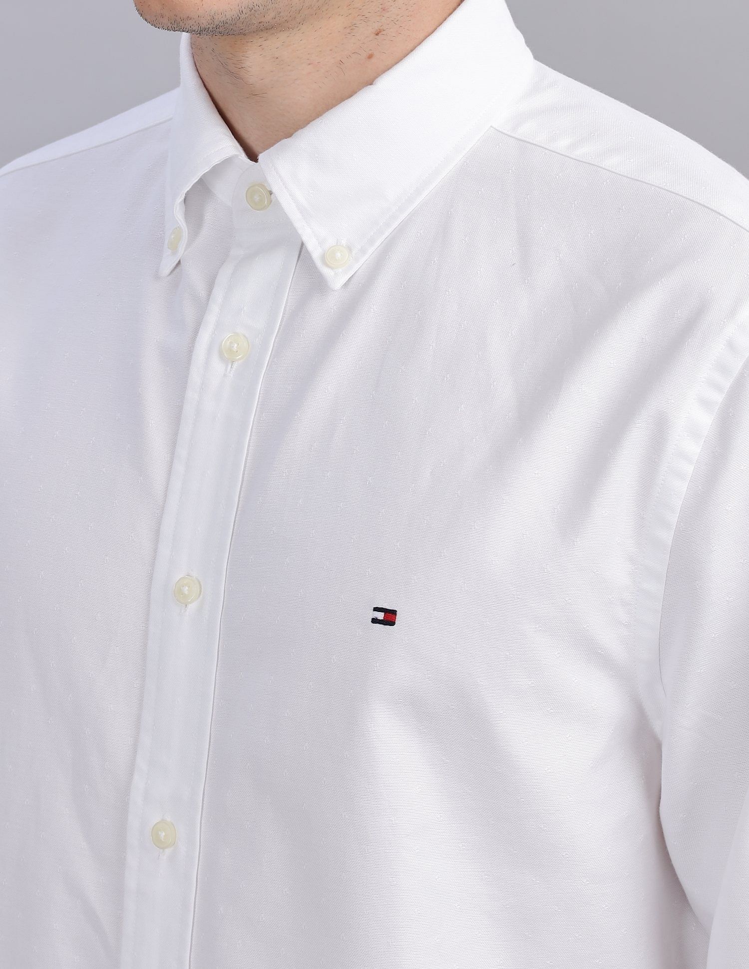 Tommy Hilfiger Solid Regular-Fit Oxford Woven Shirt