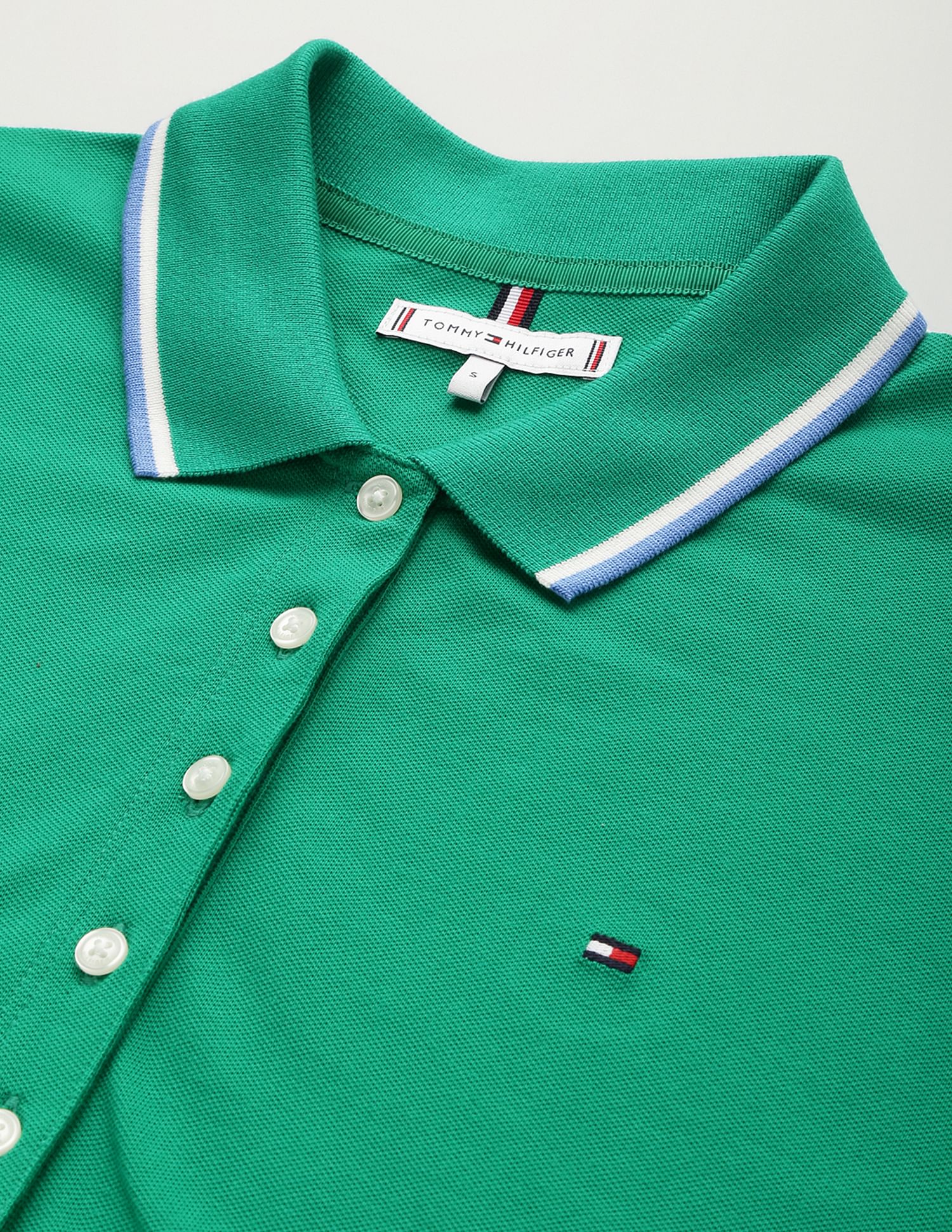 Tommy Hilfiger Striped Cap Sleeve Polo Shirt
