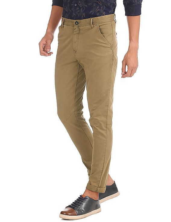 Paul Smith Slim-fit Cotton-blend Twill Trousers in Natural for Men | Lyst