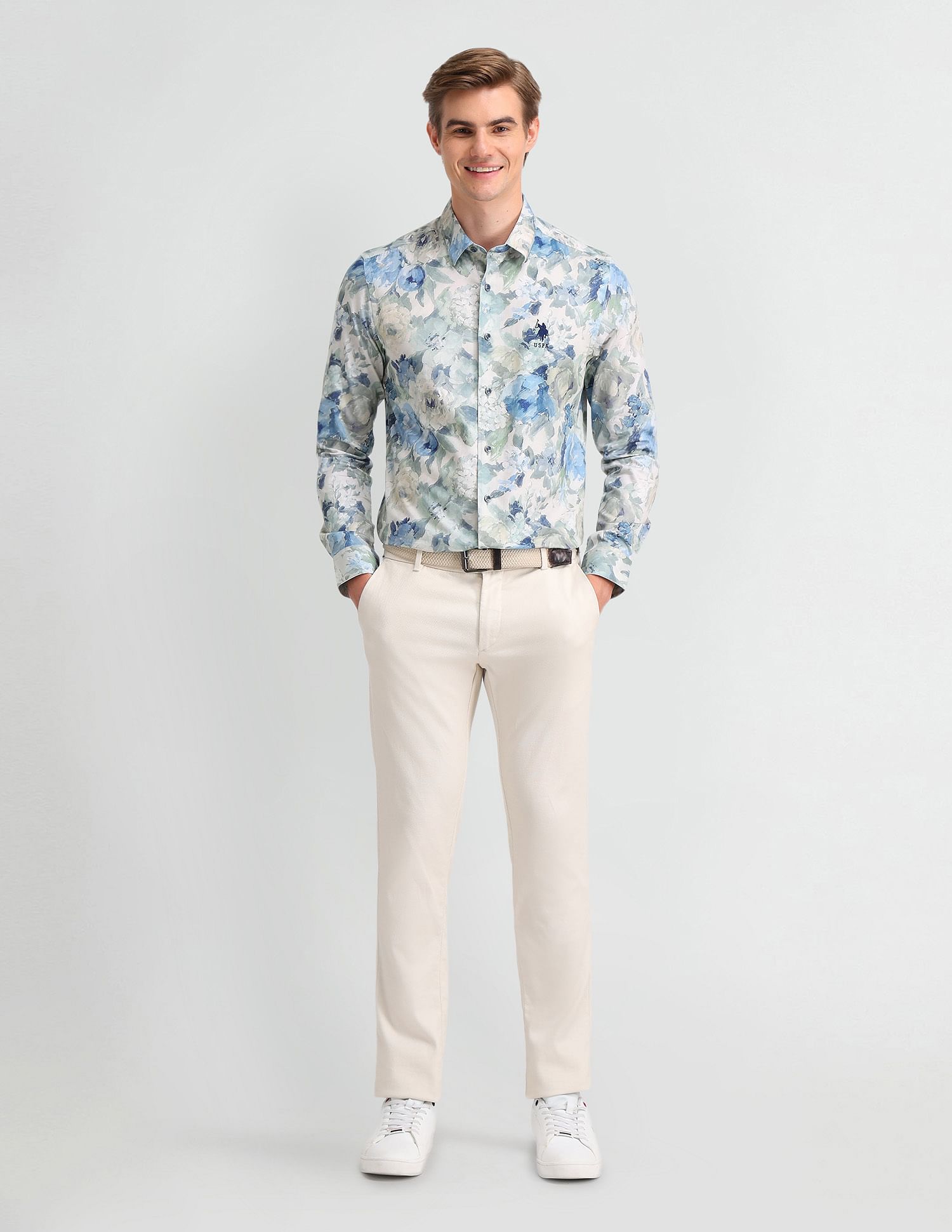 U.S. Polo Assn. Denim Co. Satin Digital Print Shirt