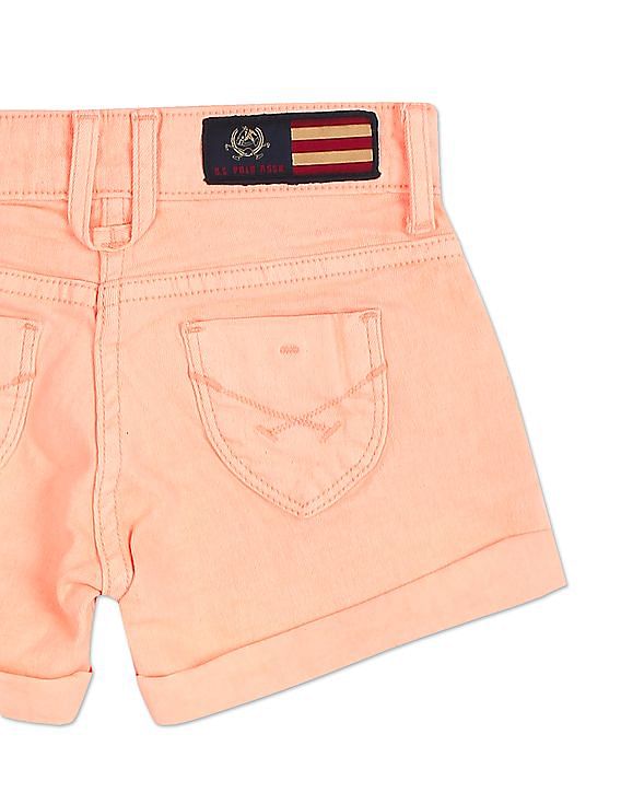 U.S. Polo Assn. Kids Mid Rise Solid Shorts