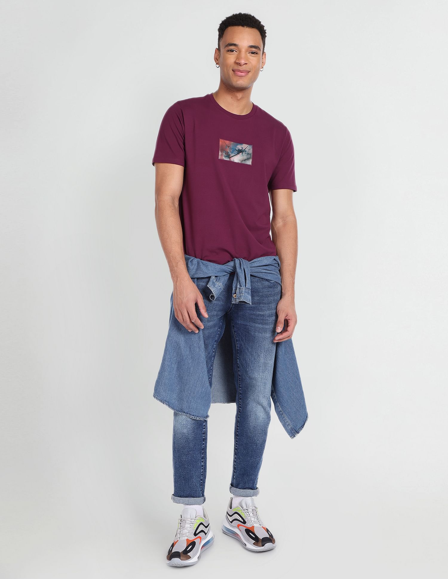 Flying Machine Crew Neck Brand Print T-Shirt