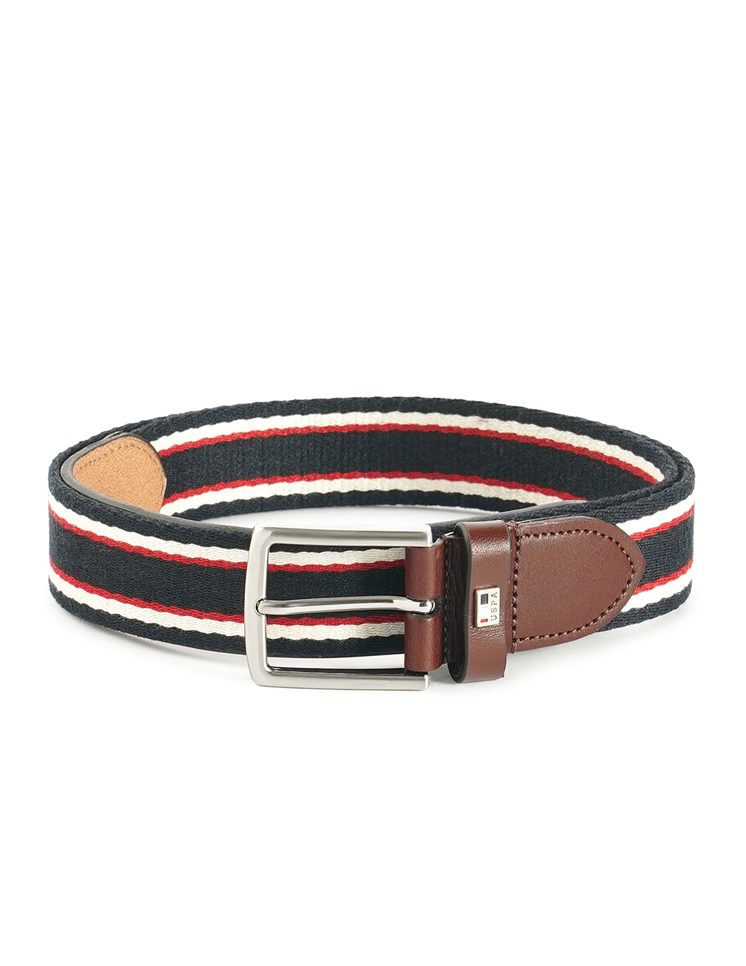 U.S. Polo Assn. Men Striped Knit Belt