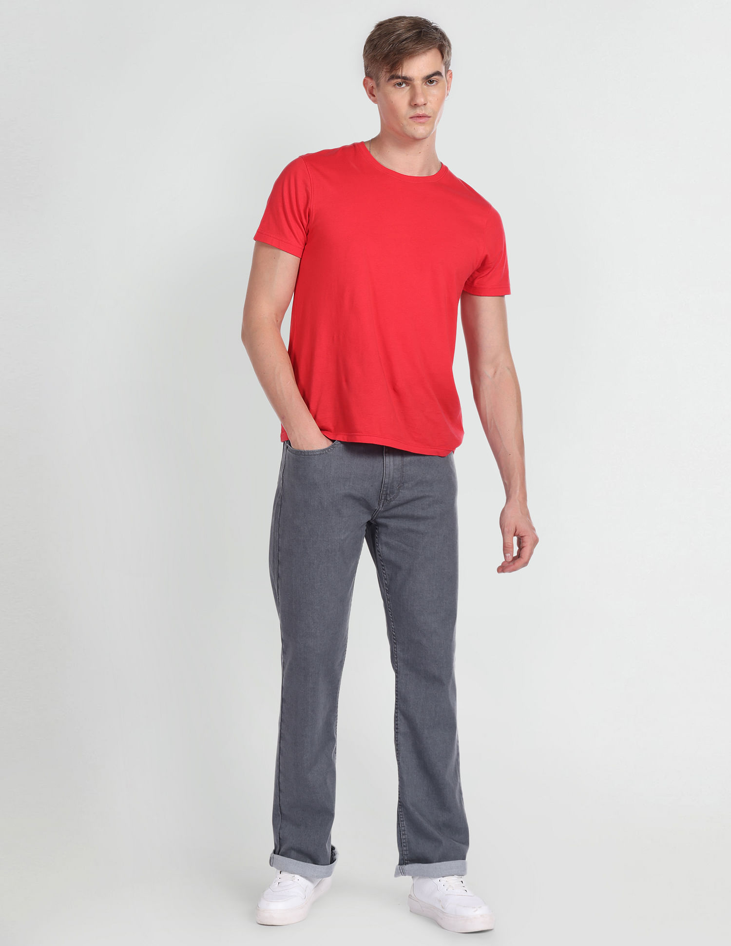 Flying Machine Mid Rise Bootcut Fit Jeans