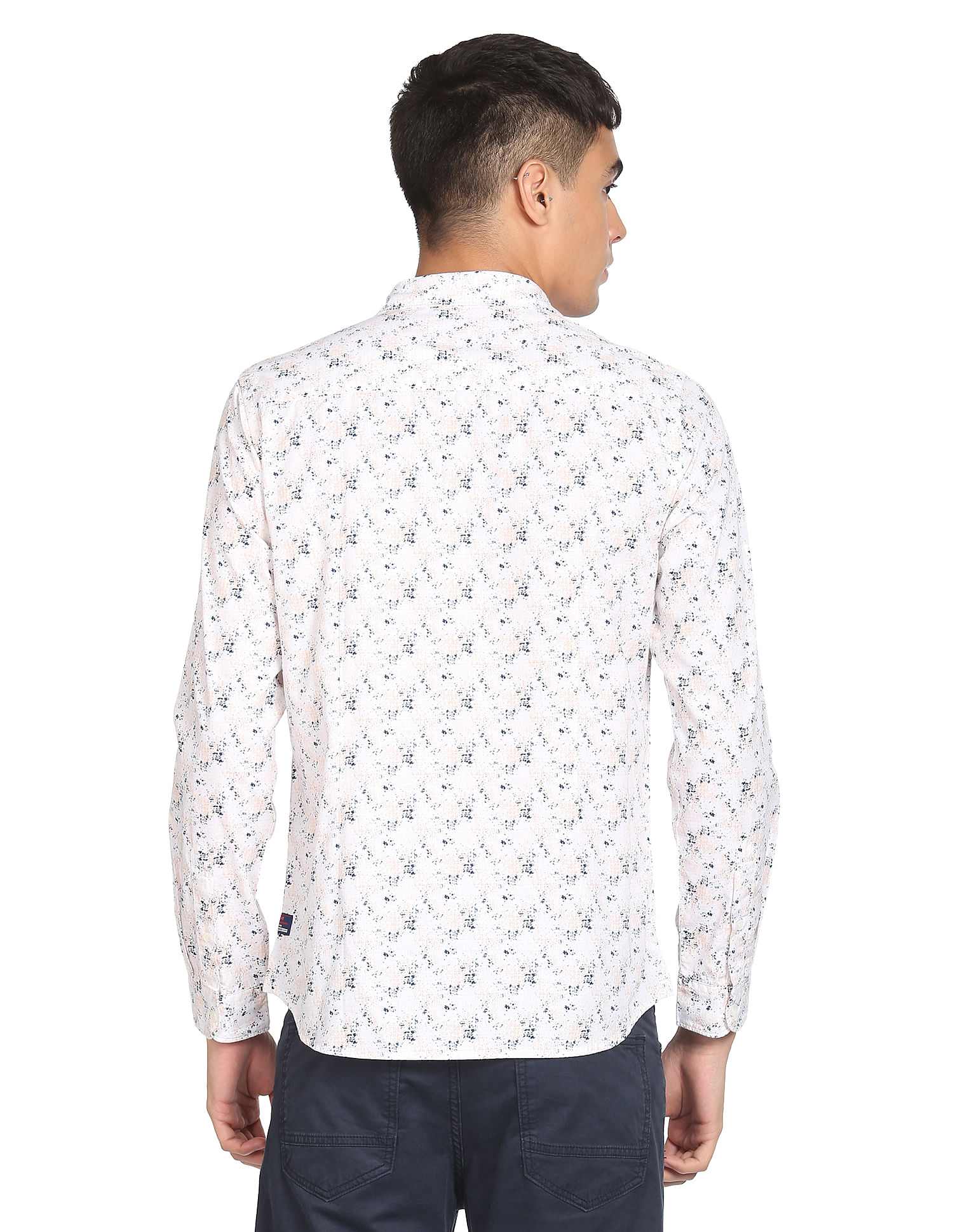 Flying Machine Abstract Print Pure Cotton Shirt