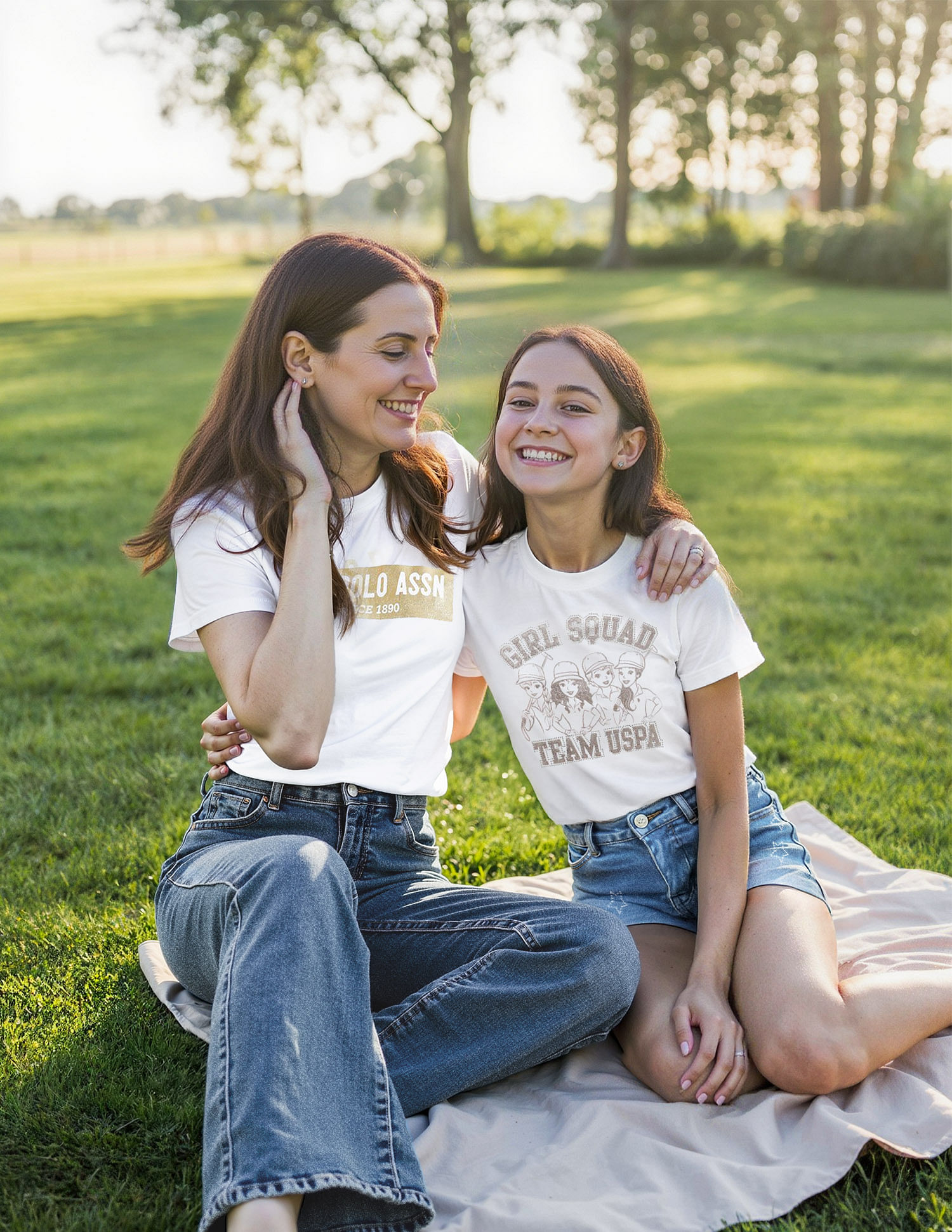 U.S. Polo Assn. Kids Girl Squad Pure Cotton T-Shirt