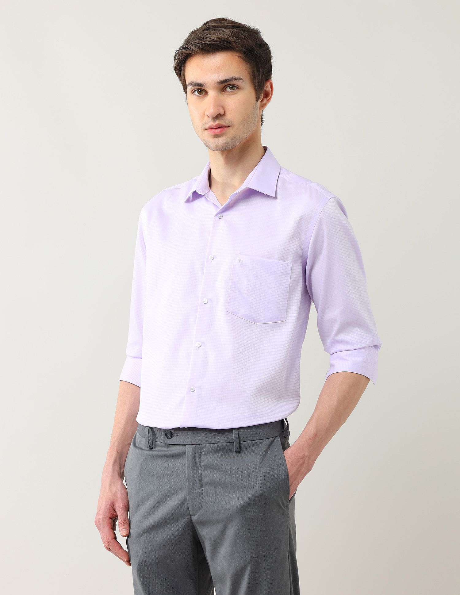 Arrow Liberty Classic Fit Graph Checked Autopress Shirt