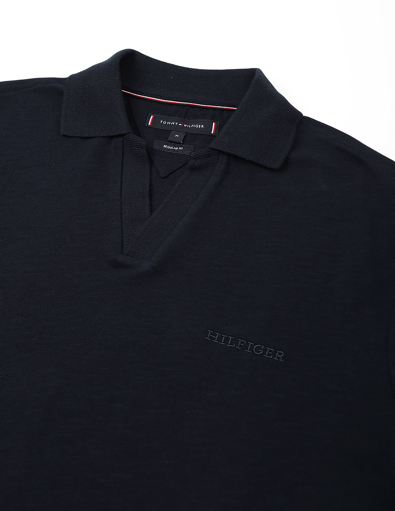 Tommy Hilfiger Solid Regular-Fit Cotton Polo Shirt