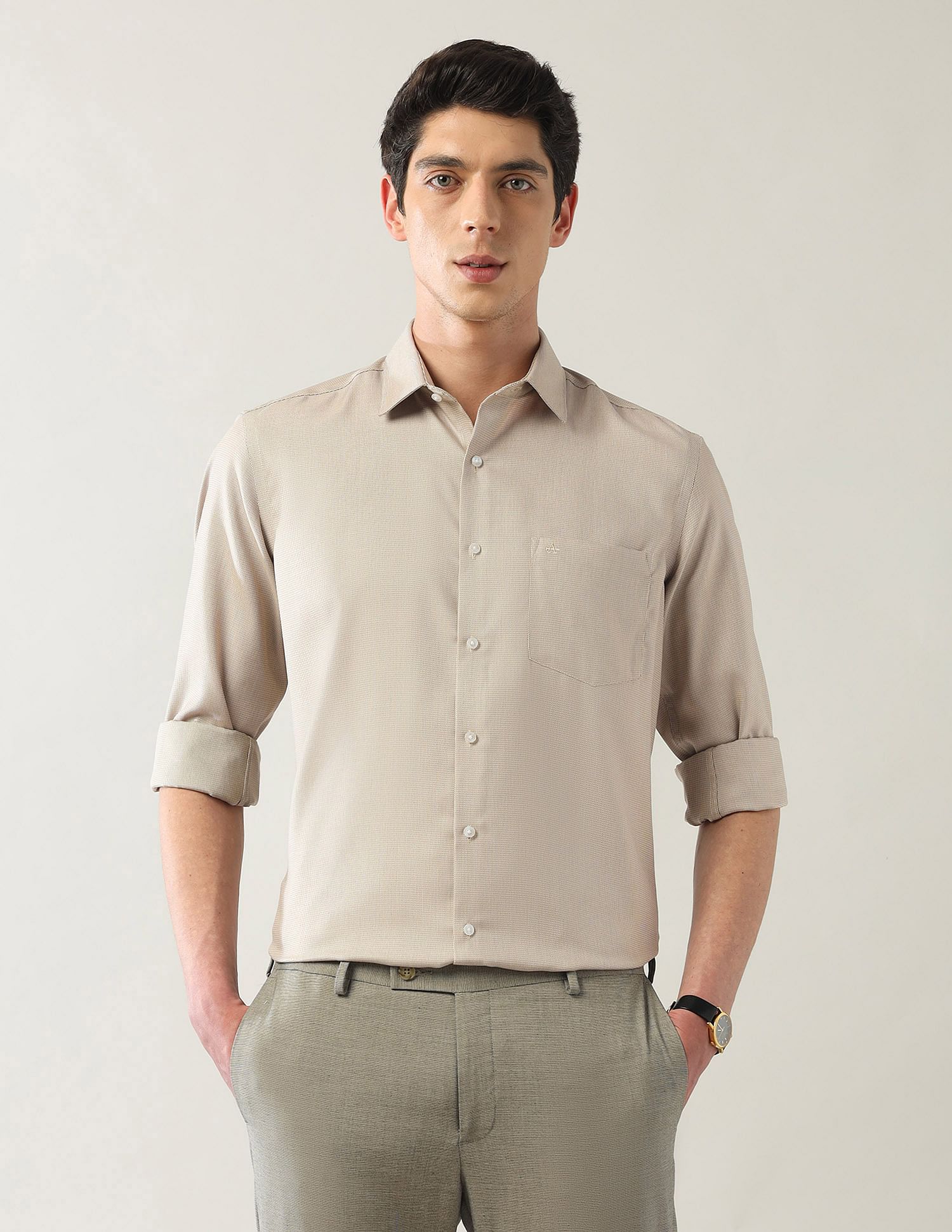 Arrow Manhattan Slim Fit Autopress Shirts