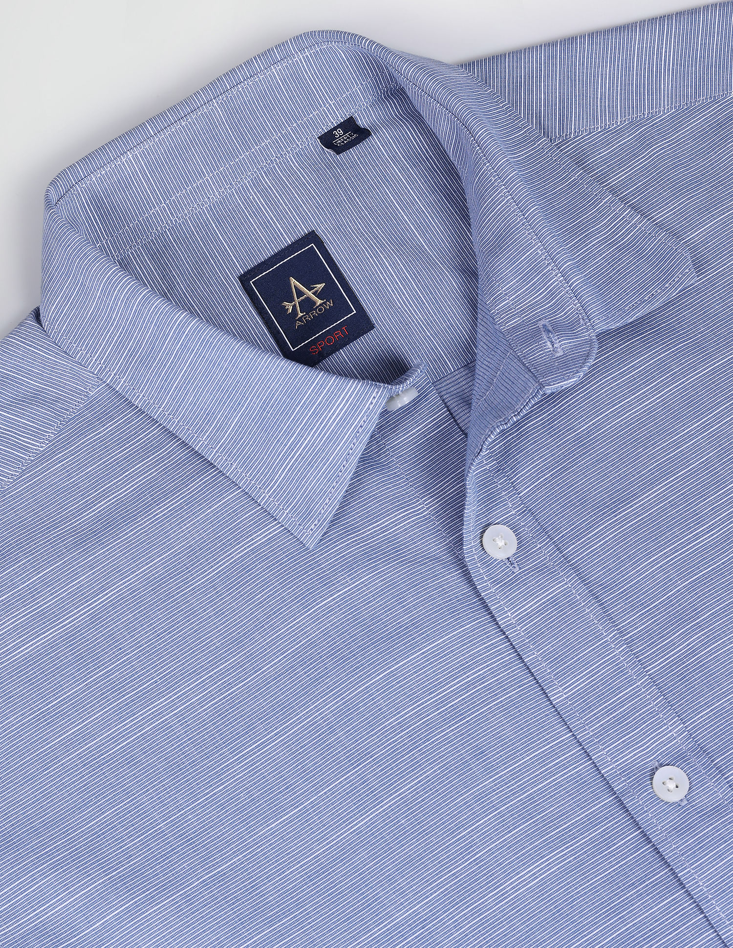 Arrow Sports Horizontal Stripe Slim Fit Shirt