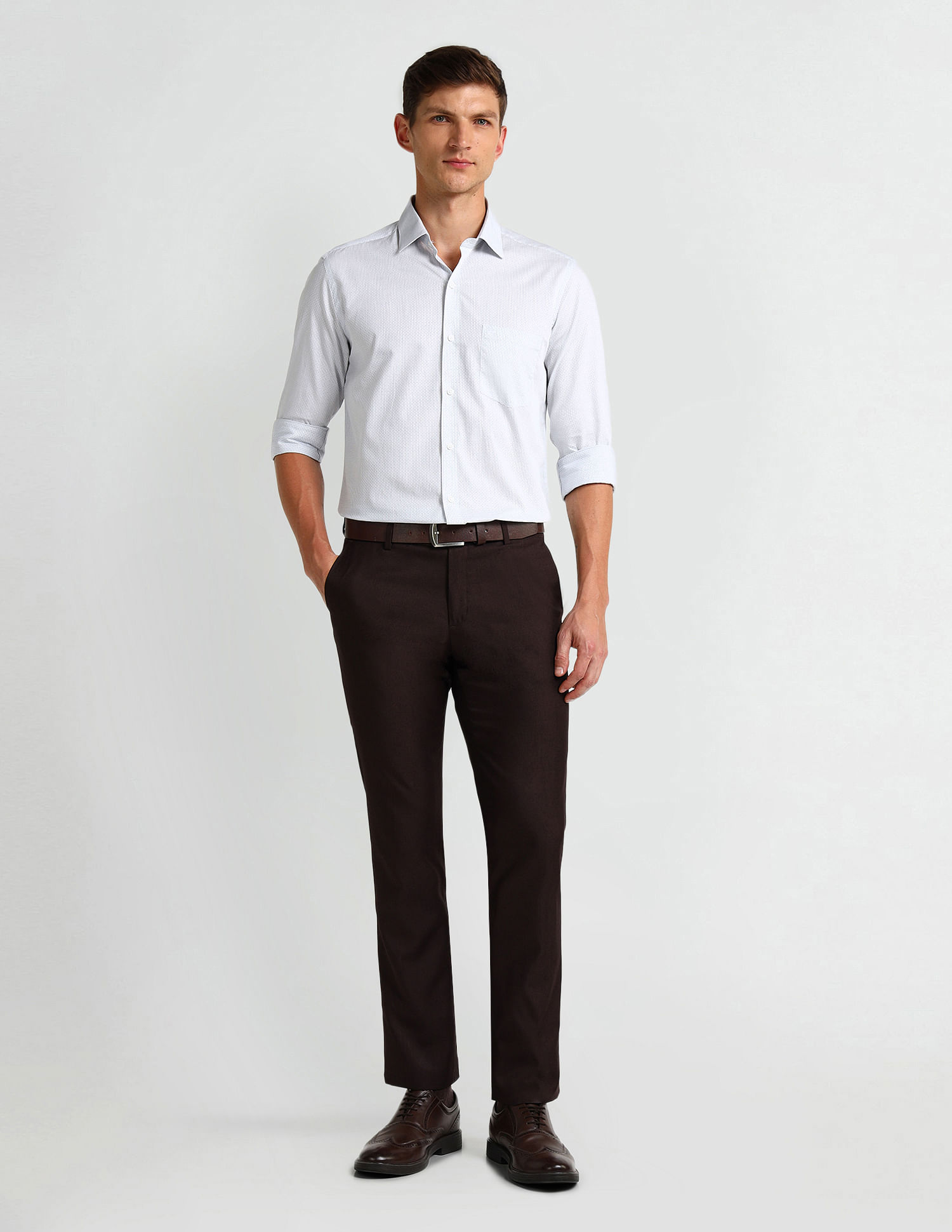 Arrow Manhattan Slim Fit Dobby Shirt