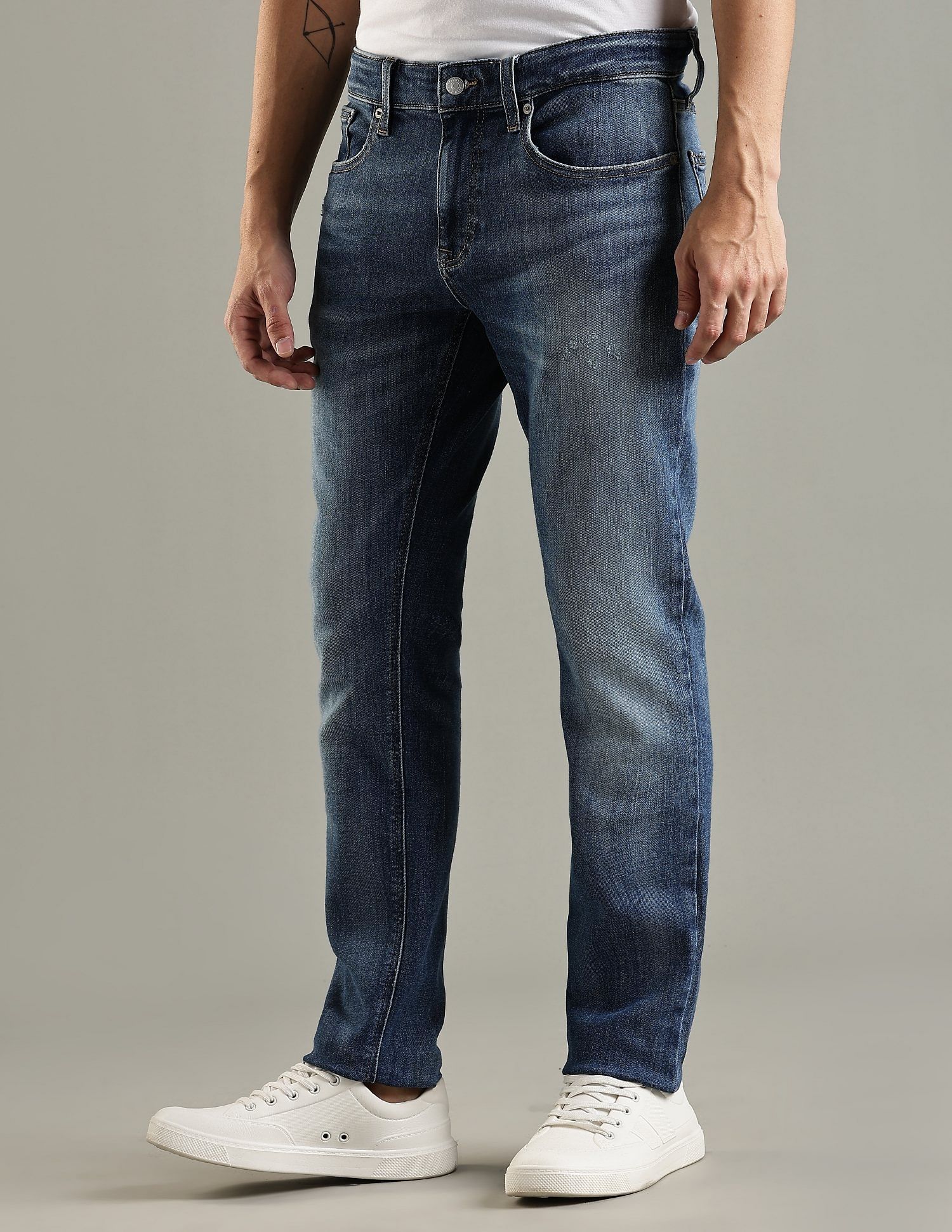 Tommy Hilfiger Cotton Slim Fit Mid Rise Jeans