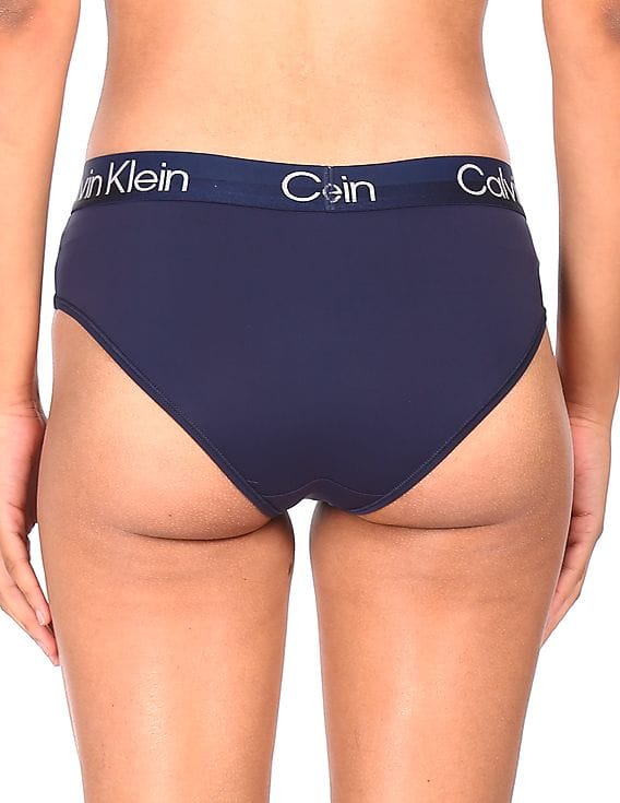 Buy Calvin Klein Underwear Women Navy Mid Rise Brand Tape Hipster