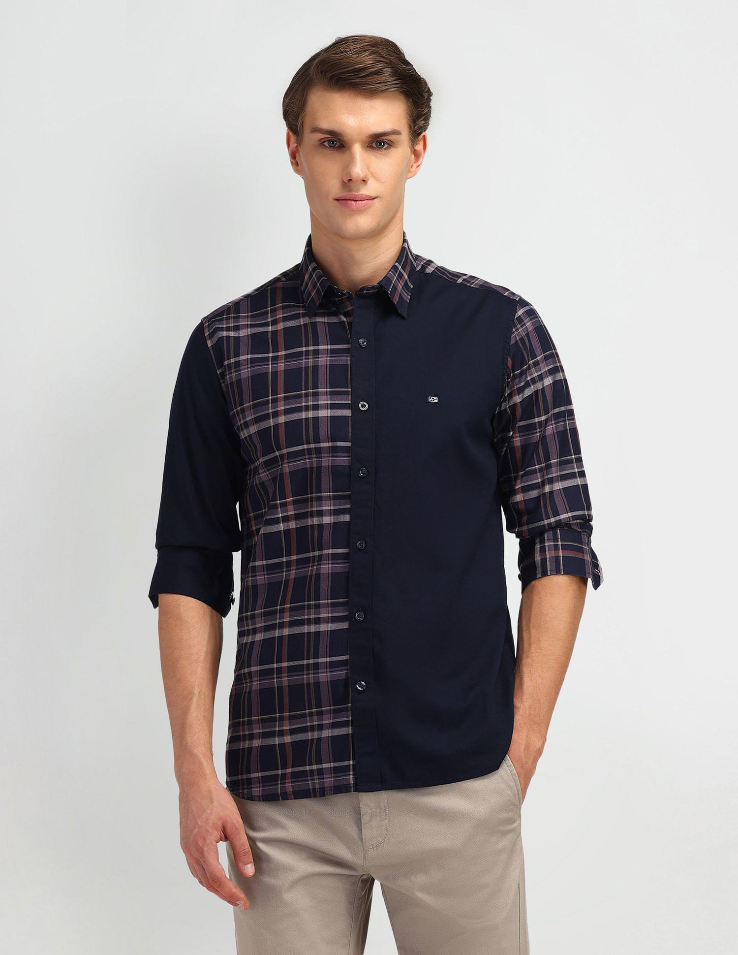 Arrow Sport Manhattan Slim Fit Tartan Checked Shirt