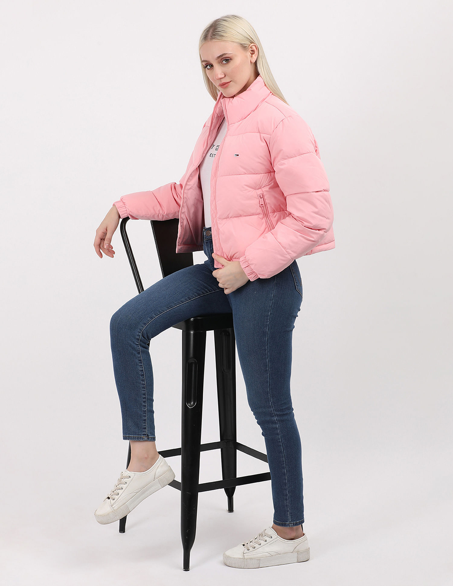 Buy Tommy Hilfiger Crop Essential Puffer Jacket - NNNOW.com
