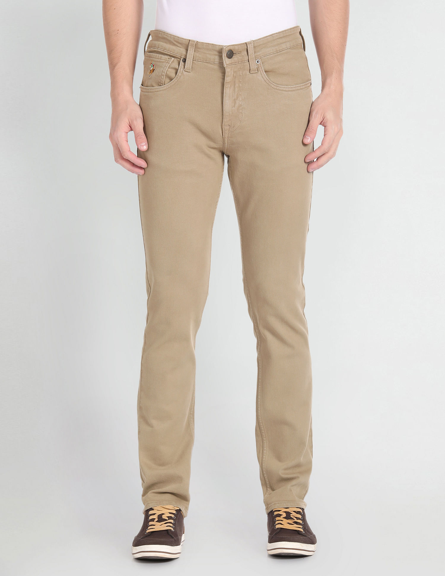 U.S. Polo Assn. Denim Co. Brandon Slim Tapered Brown Jeans