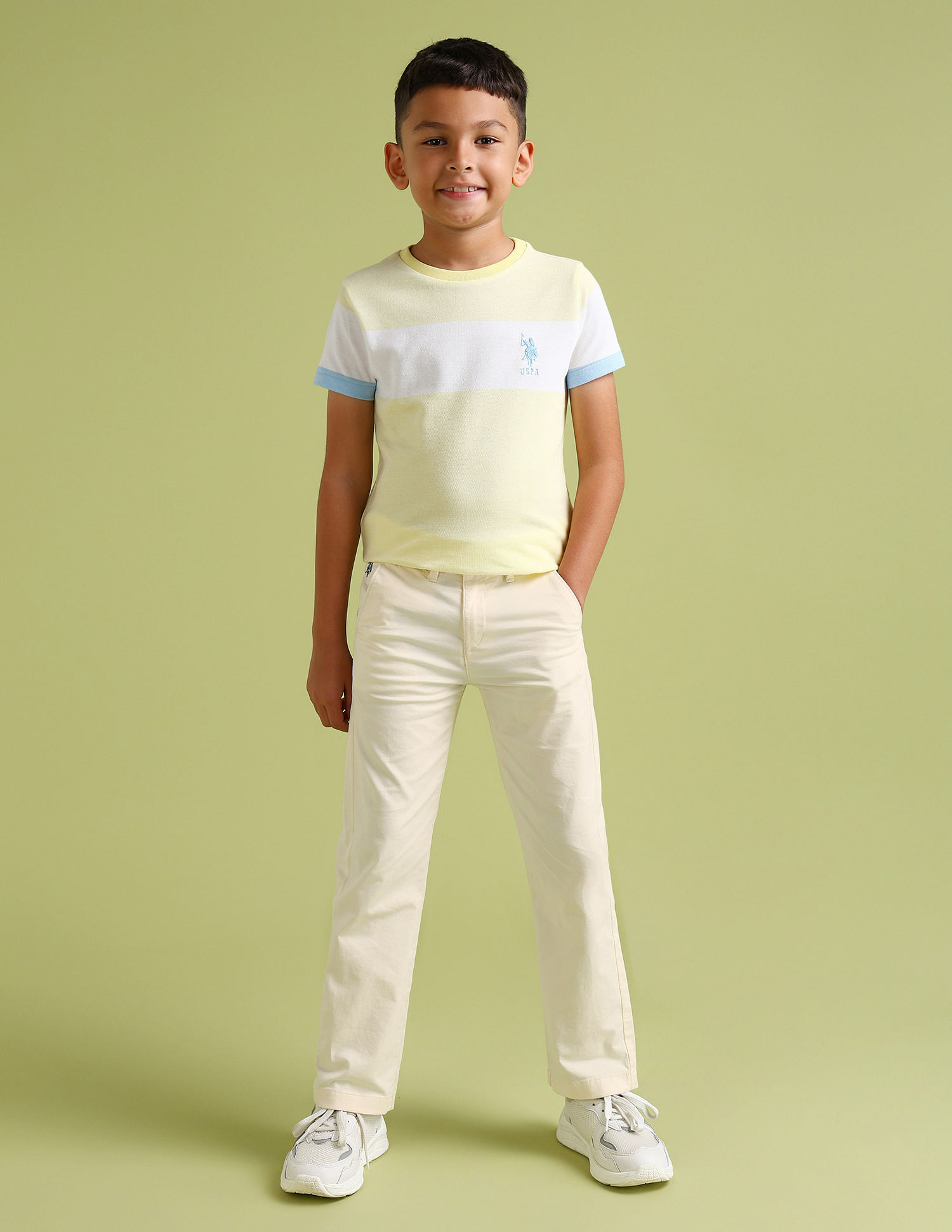 U.S. Polo Assn. Kids Boys Slim fit Twill Trousers