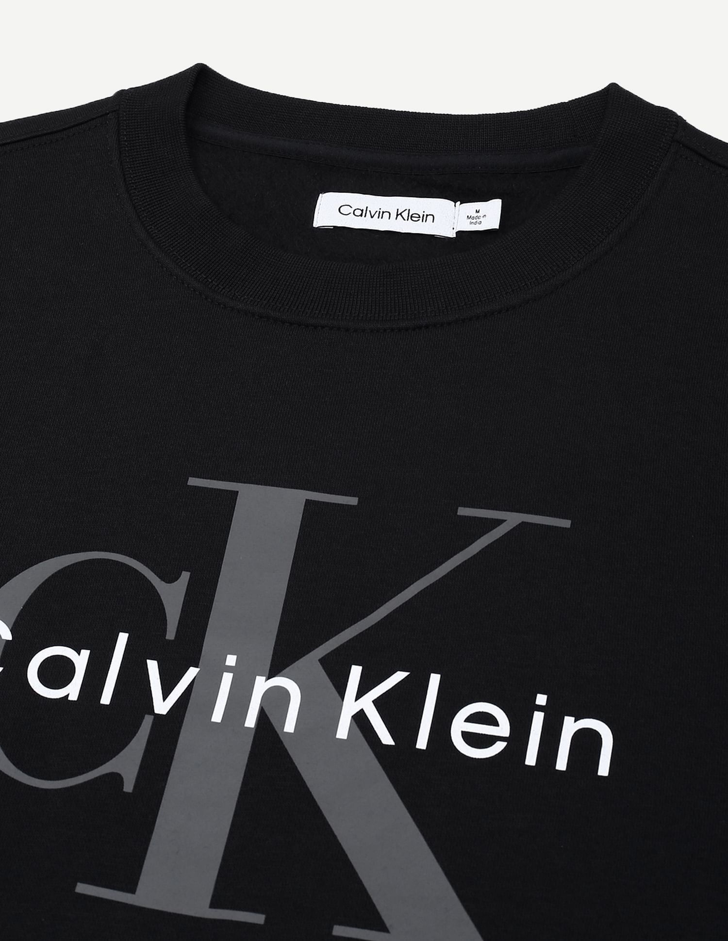 Calvin Klein Monogram Fleece Crew Neck Sweatshirt