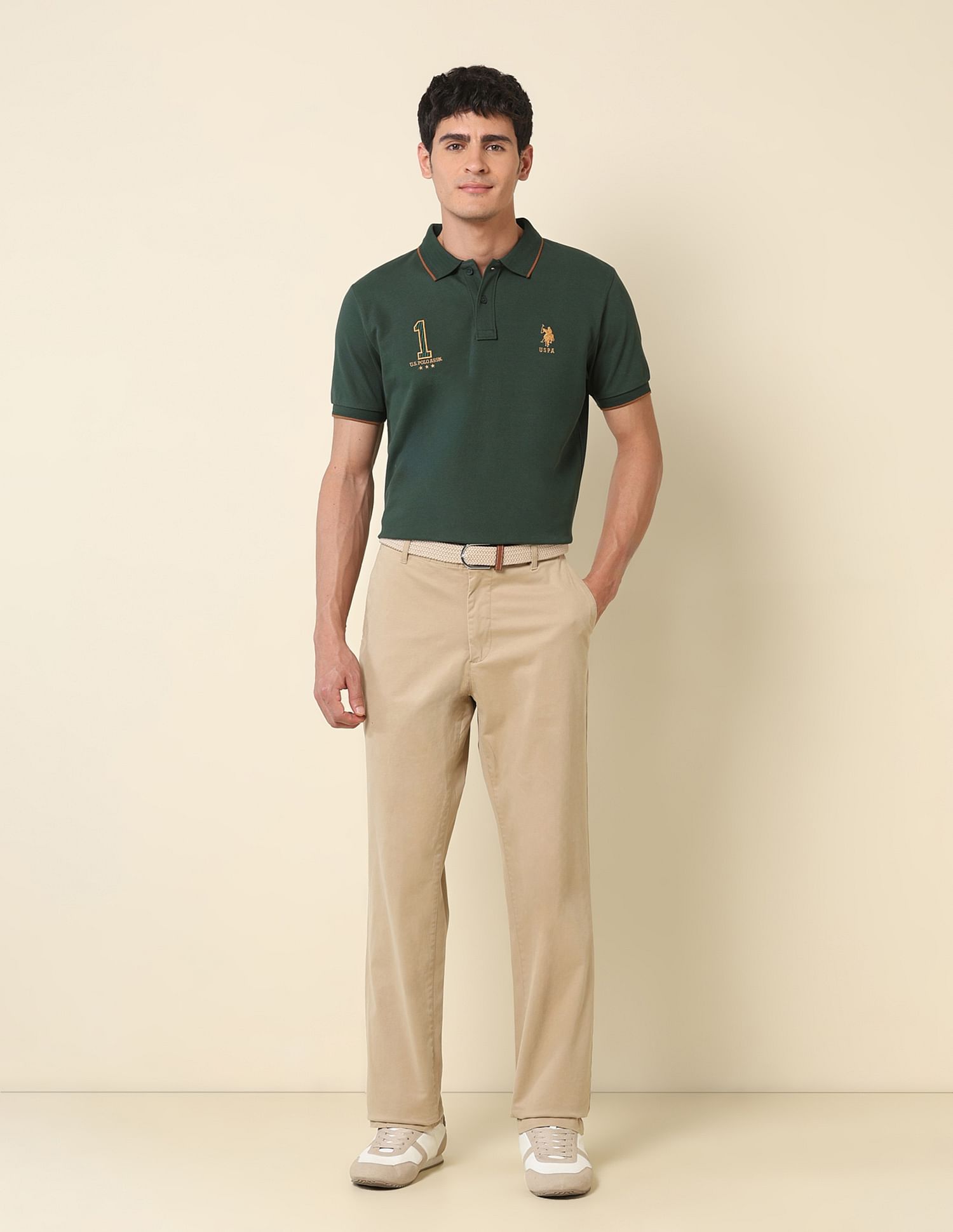 U.S. Polo Assn. Iconic Number Gold Cup Polo Shirt