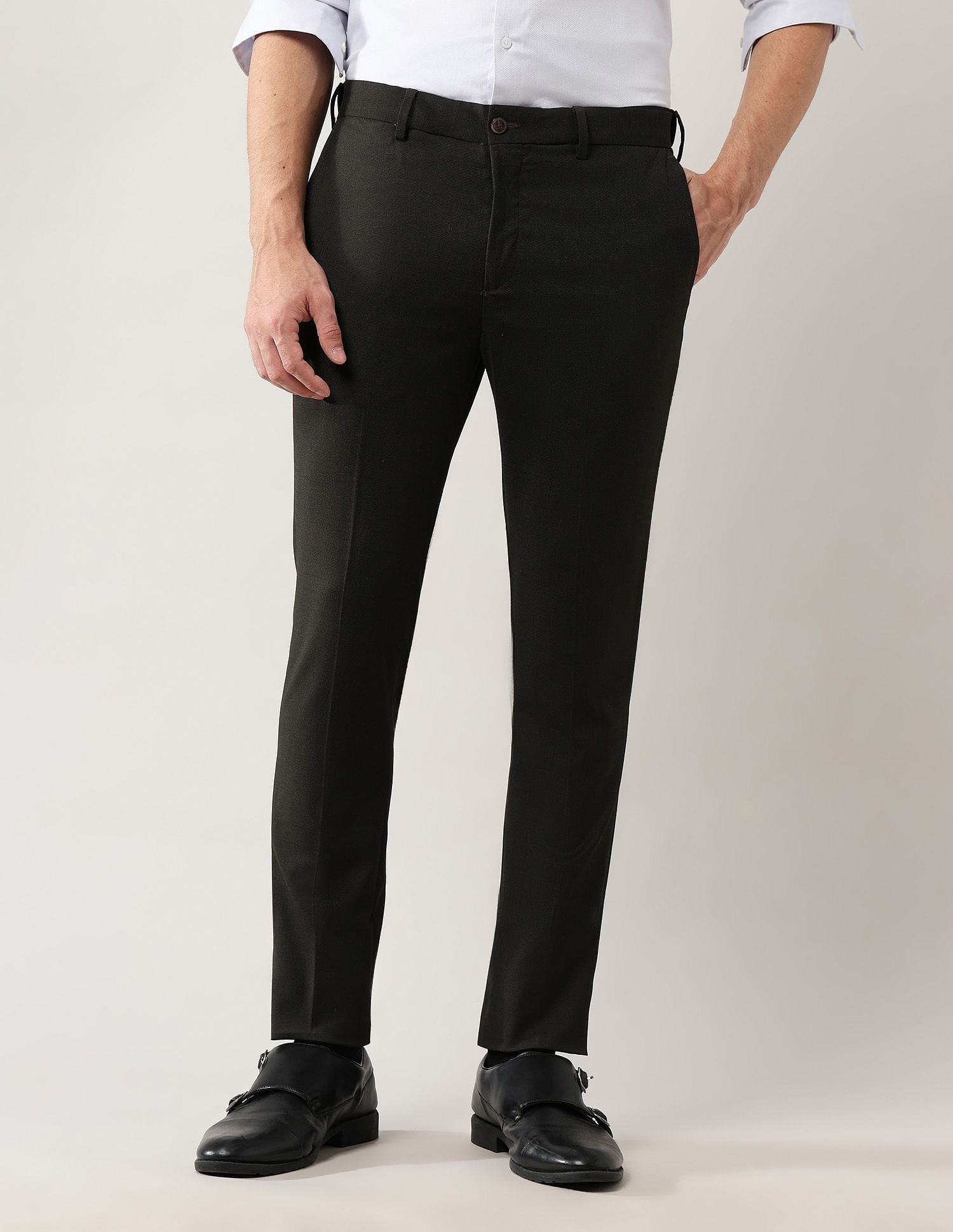 Arrow Newyork Textured Autoflex Trousers