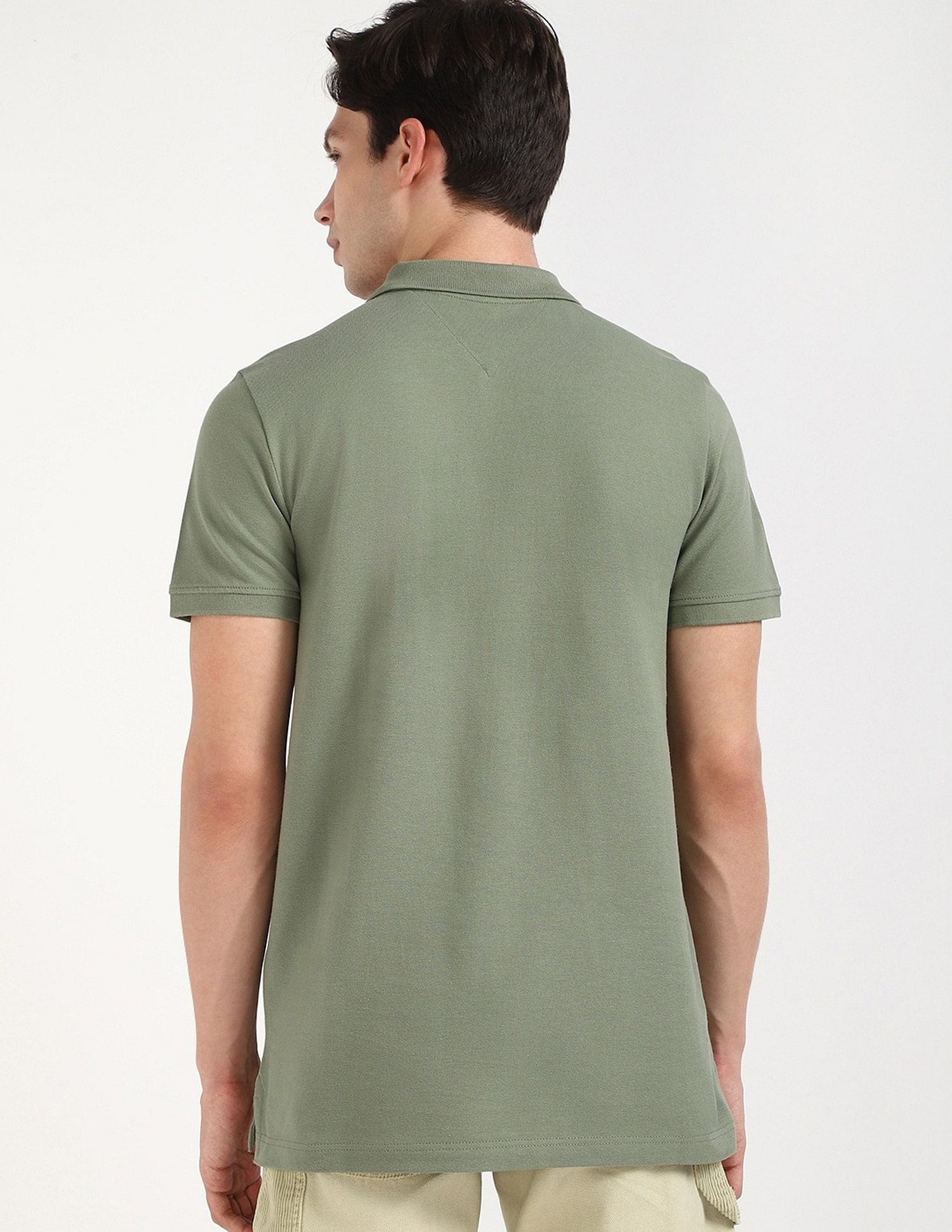 Tommy Hilfiger Solid Slim-Fit Cotton Polo Shirt