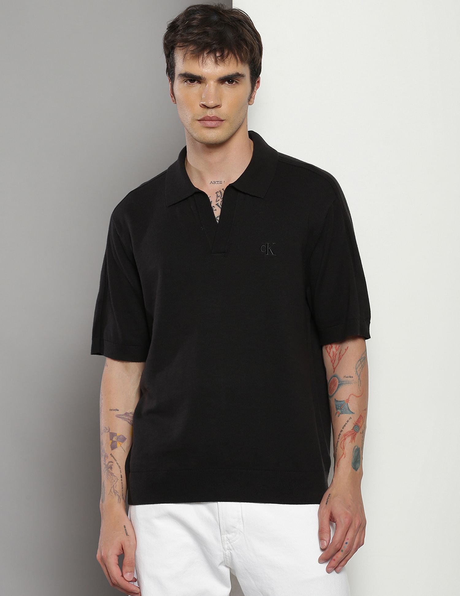 Calvin Klein Relaxed Tonal Blocking Polo Shirt