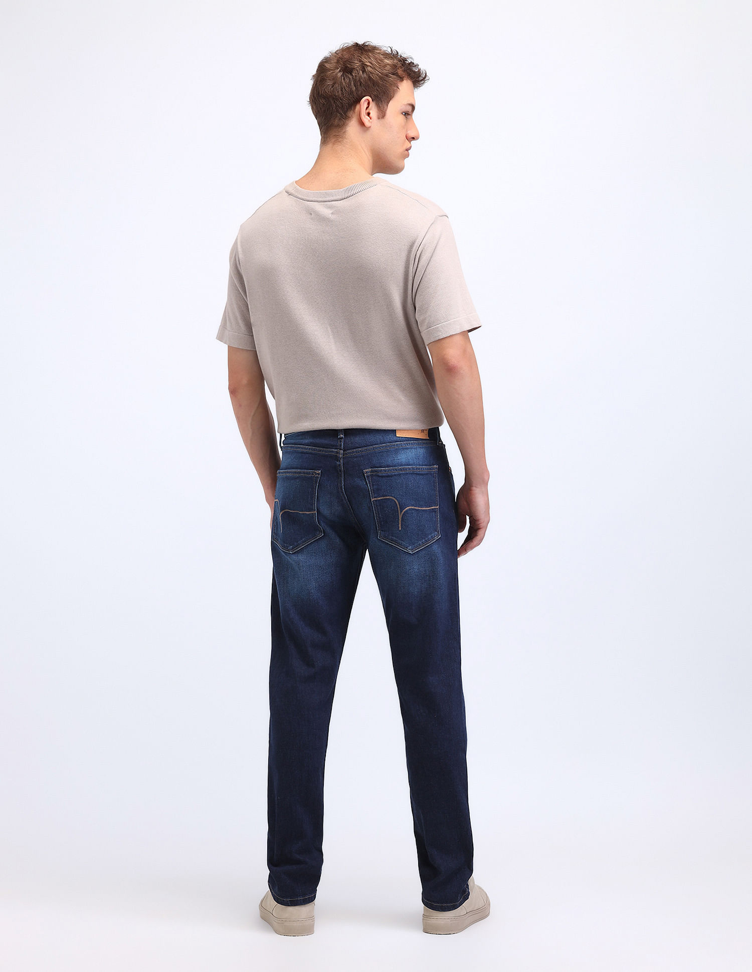 Flying Machine Slash Slim Tapered Mid Rise Jeans