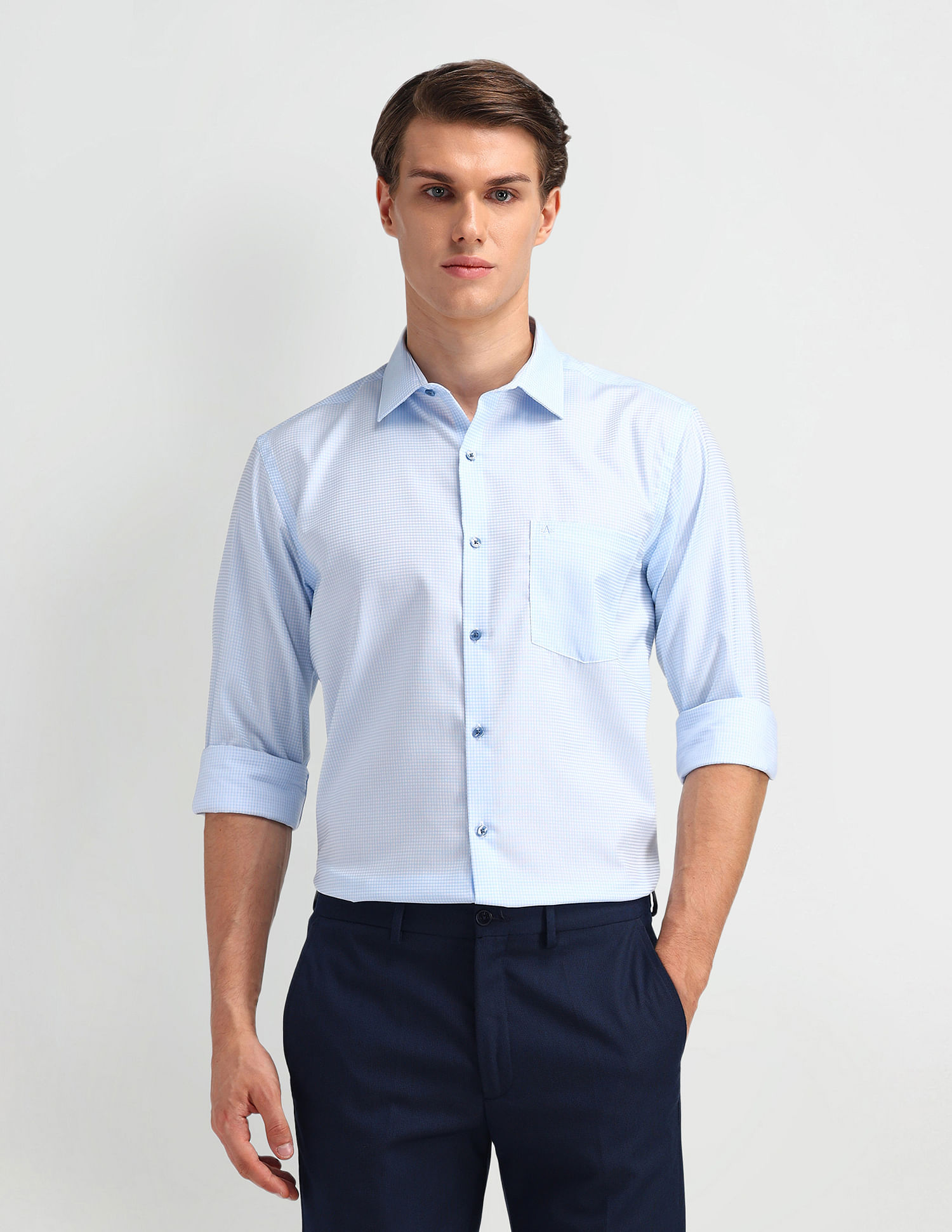 Arrow Micro Checked Cotton Shirt