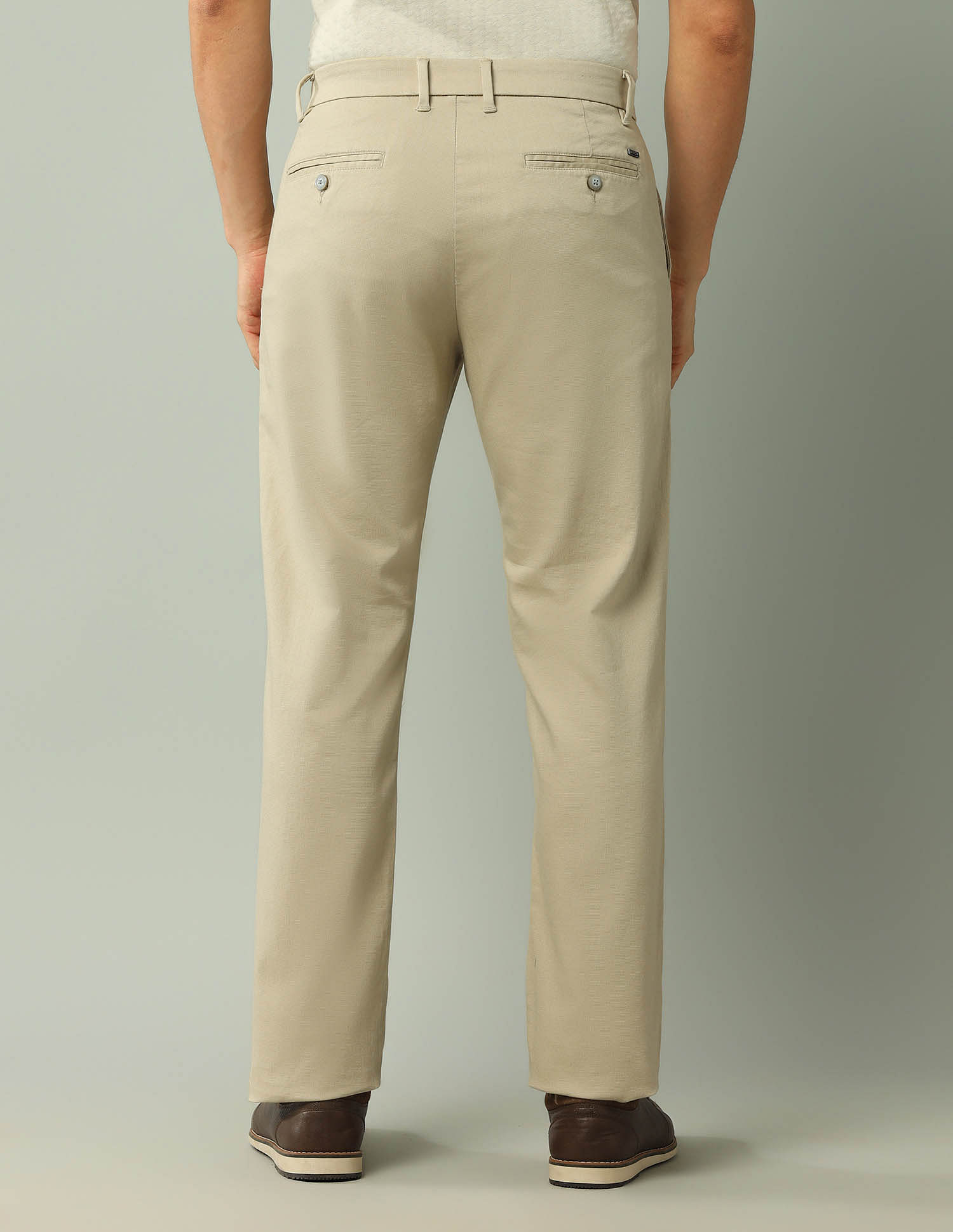 Arrow Sport Solid Dobby Weave Trousers